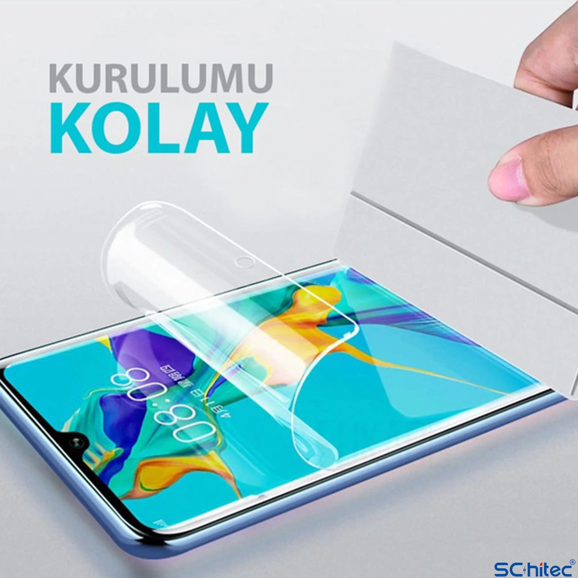 Realme C61 İle Uyumlu Ön-Arka Darbe Emici HD Ekran Koruyucu Kaplama