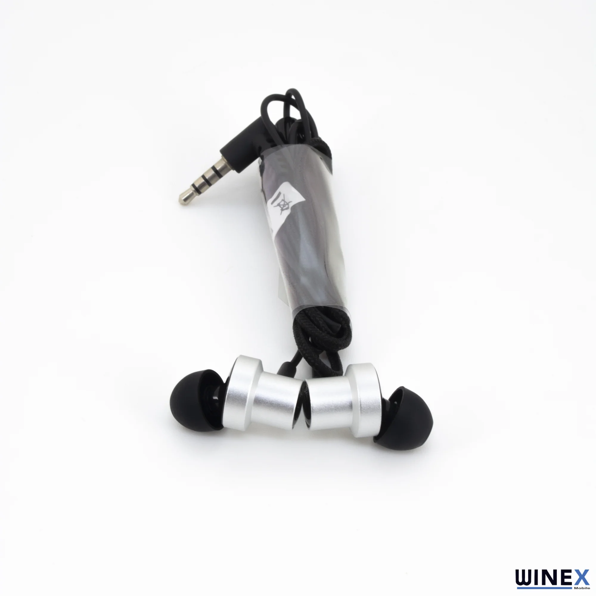 Winex 3.5mm Jack Girişli Mıknatıslı Metal Mikrofonlu Kablolu Kulakiçi Kulaklık Gri