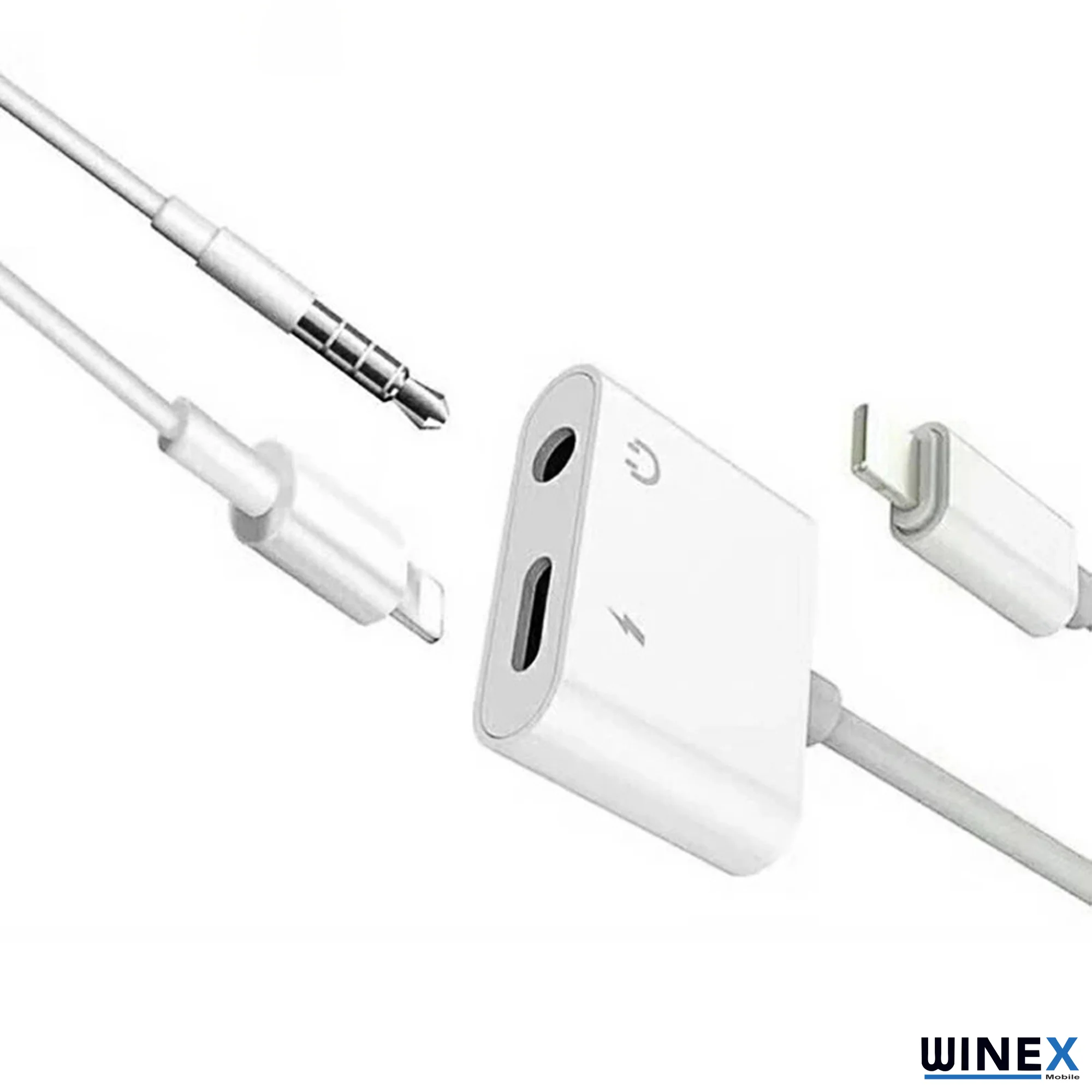 Winex 2in1 Lightning to 3.5mm+Lightning Şarj Adaptör Dönüştürücü
