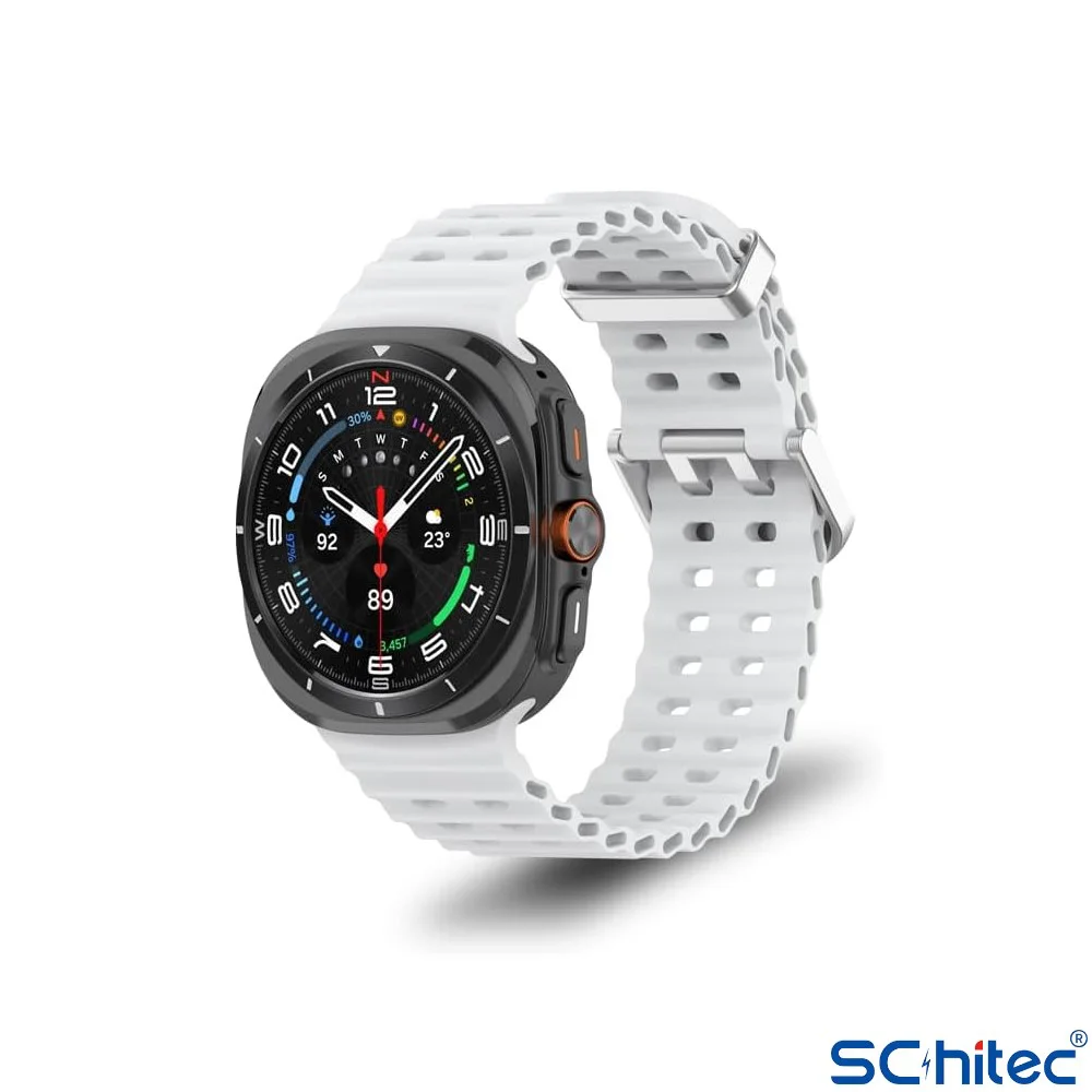 ScHitec Watch Ultra Amoled Ekran WaterProof Akıllı Saat 3 Kordonlu Titanyum Grey 47mm Teko1