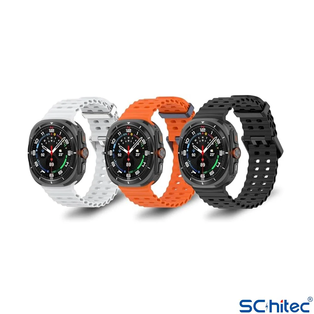 ScHitec Watch Ultra Amoled Ekran WaterProof Akıllı Saat 3 Kordonlu Titanyum Grey 47mm Teko1