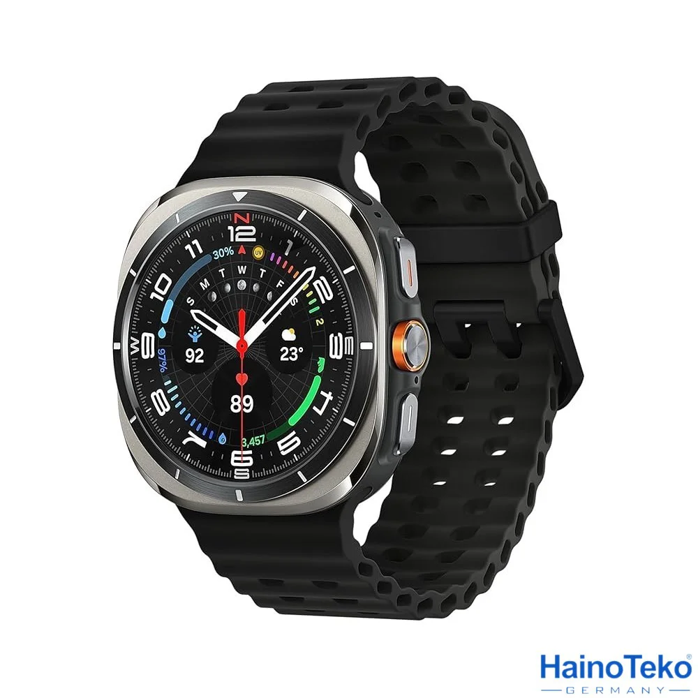 Haino Teko Watch Ultra Amoled Ekran WaterProof Akıllı Saat 3 Kordonlu Titanyum Gümüş 47mm Teko1