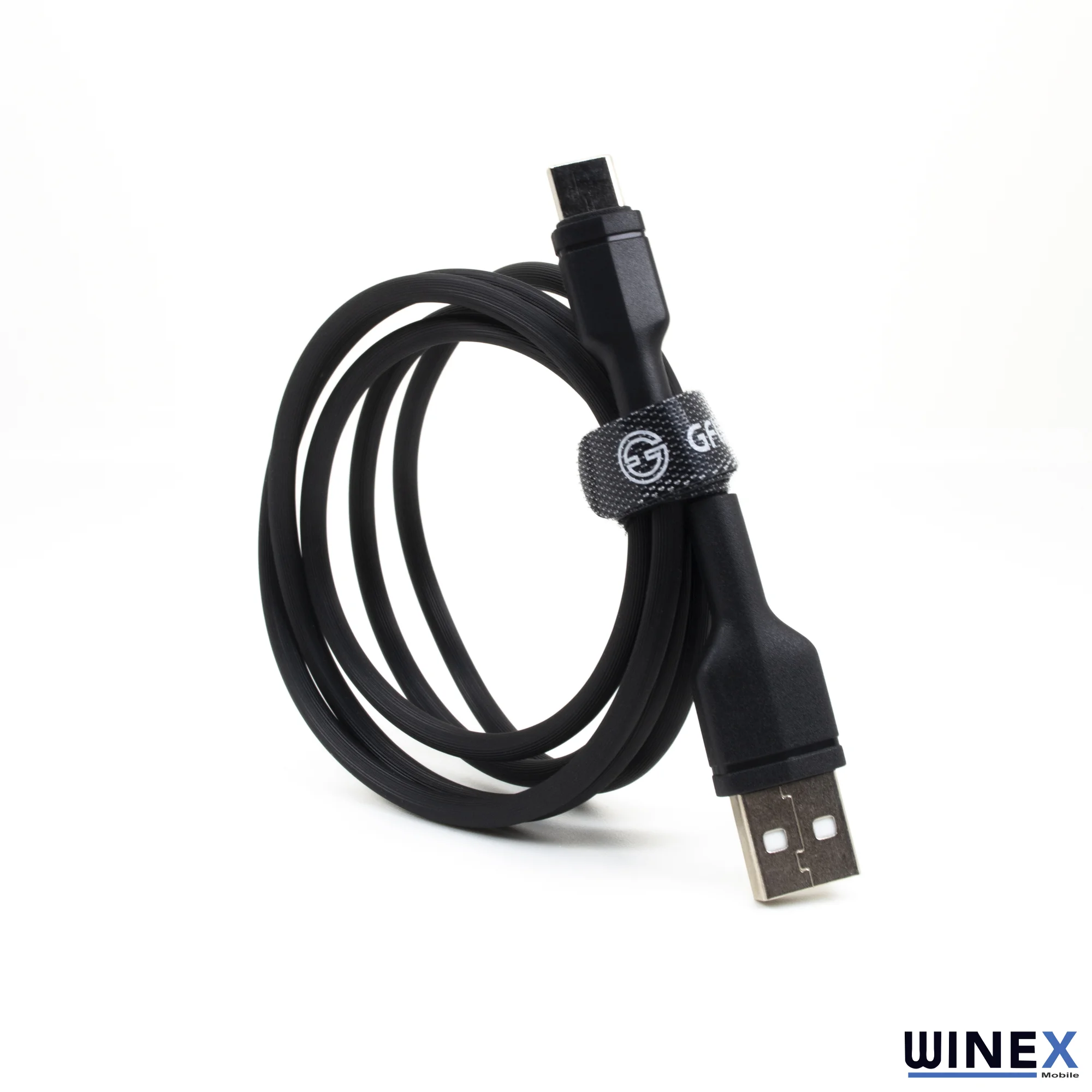 Winex CA58 2.4A UsbA to Type-C Data ve Hızlı Şarj Kablosu Siyah