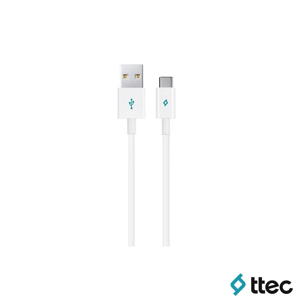 Ttec Smart Fast Charger 2.1A UsbA to Type-C Kablolu Seyahat Şarj Aleti Set Beyaz