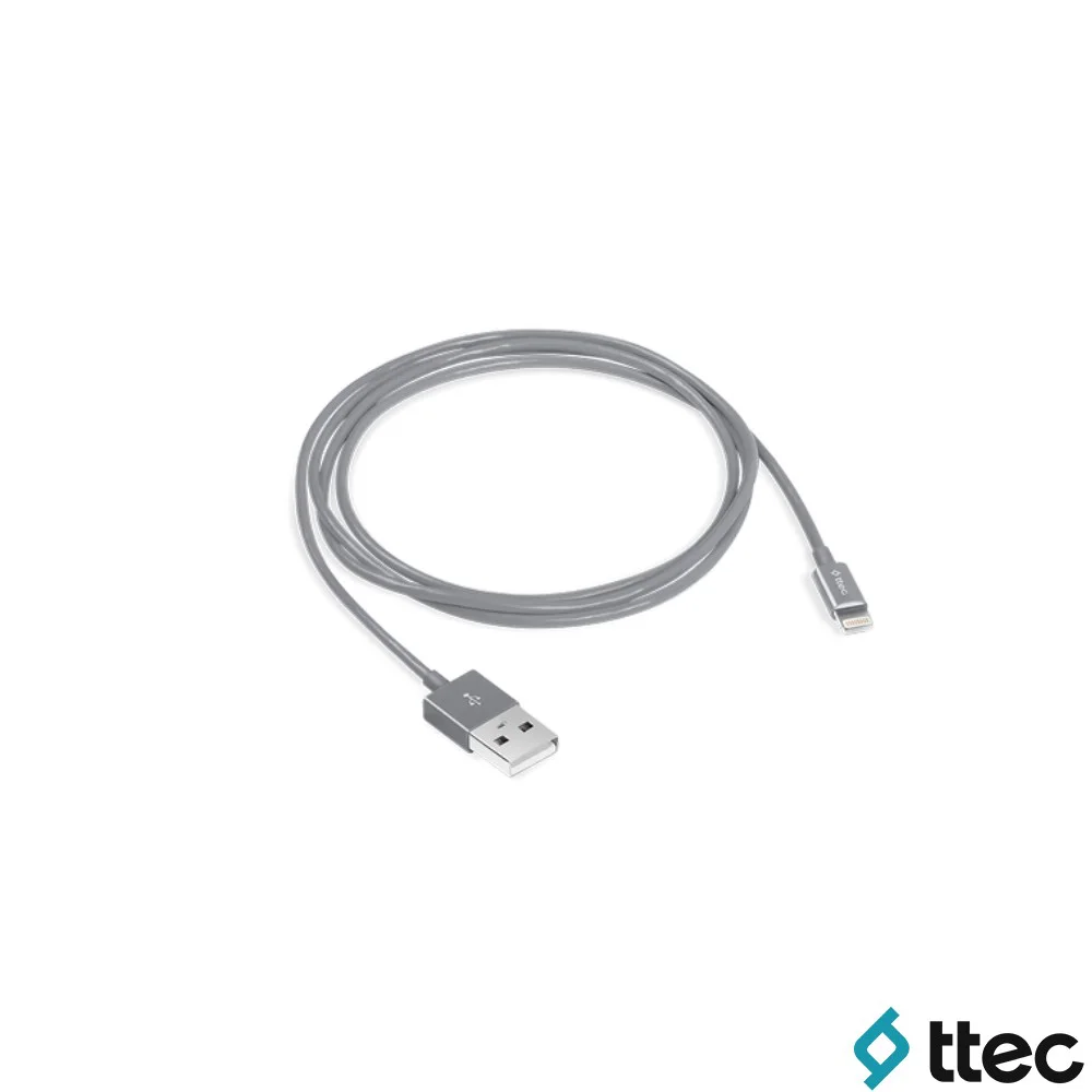 Ttec UsbA to Lightning Hızlı Data ve Fast Şarj Kablosu 100cm Gri 2DK7508GR