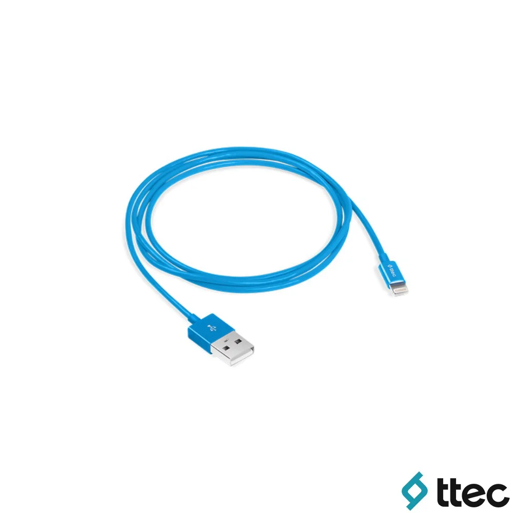 Ttec UsbA to Lightning Hızlı Data ve Fast Şarj Kablosu 100cm Mavi 2DK7508M