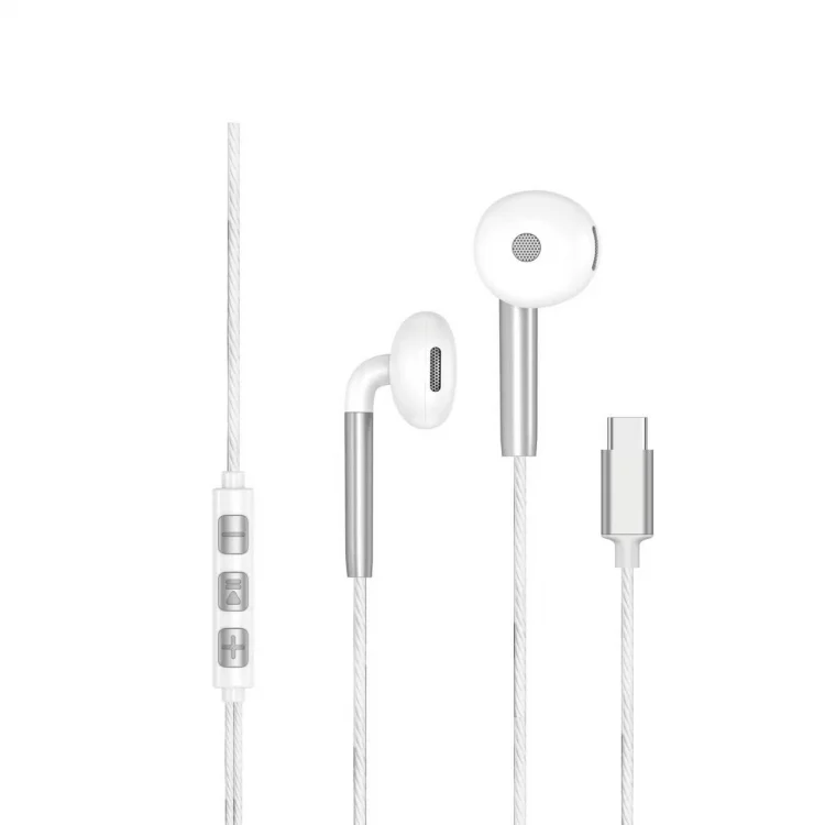 ScHitec E30 High Sound Type-C girişli Kulak İçi Mikrofonlu Kablolu Kulaklık Beyaz