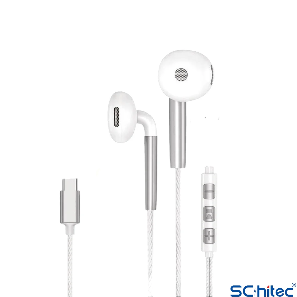 ScHitec E30 High Sound Type-C girişli Kulak İçi Mikrofonlu Kablolu Kulaklık Beyaz