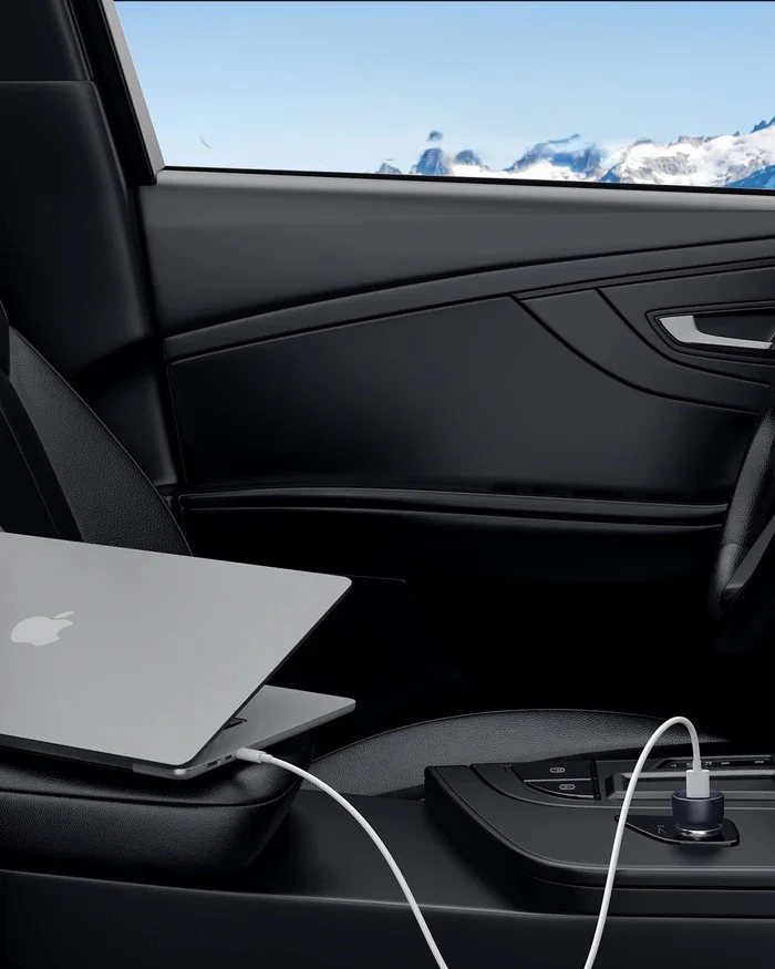 AUKEY 65W Type-C Çift Çıkışlı PD3.0 - Quick Charger3.0 Araç Şarj Aleti Başlığı 65W