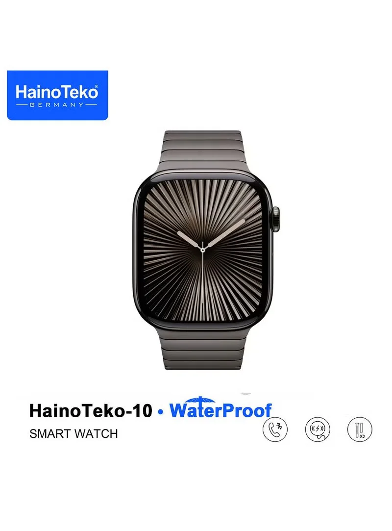 Haino Teko Watch Ultra 10 Amoled Ekran WaterProof 3 Kordonlu Akıllı Saat Siyah Teko10