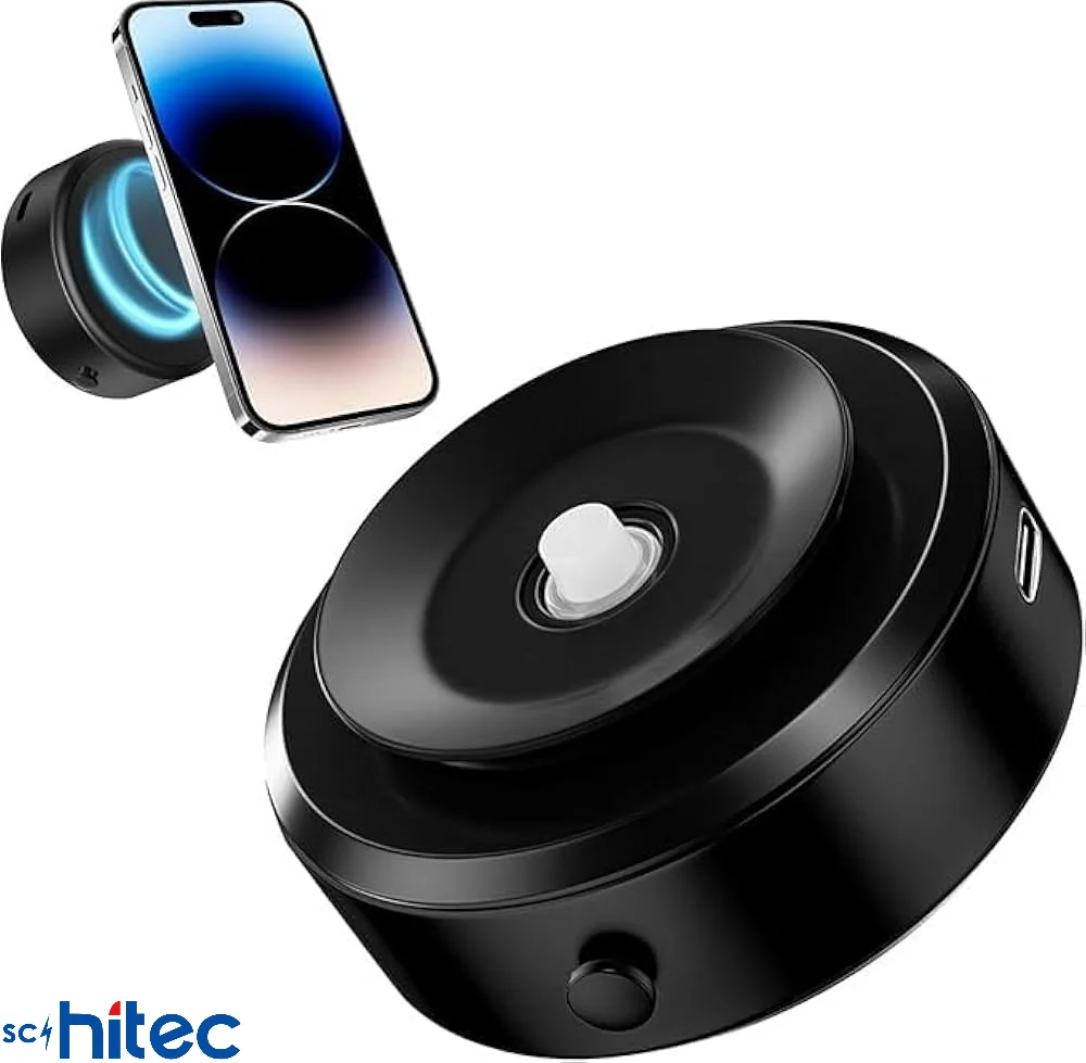 ScHitec X8Q Araç İçi Vakumlu Kilitli Type-C Şarjlı Telefon Tutucu