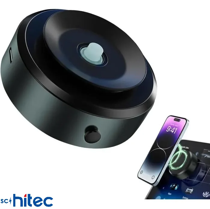 ScHitec X8Q Araç İçi Vakumlu Kilitli Type-C Şarjlı Telefon Tutucu