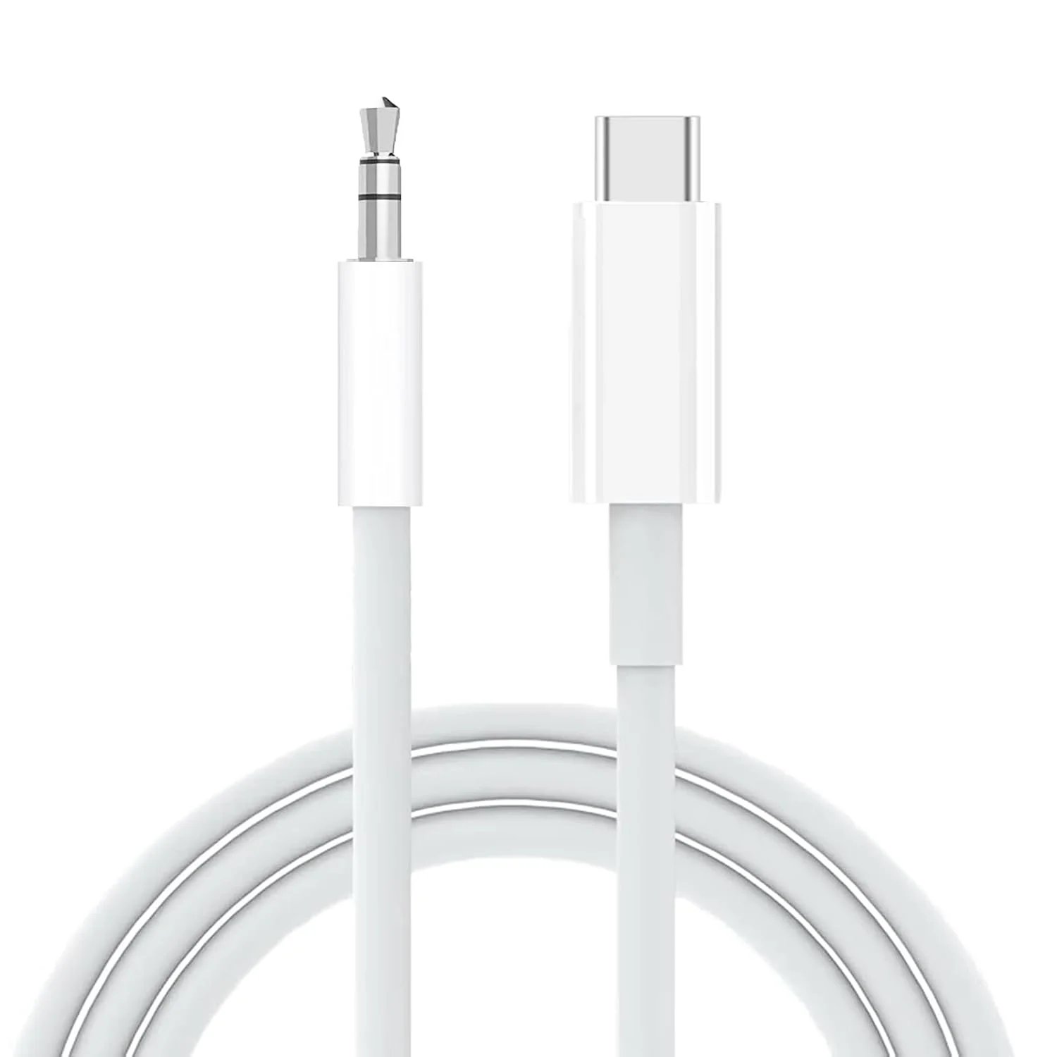 Schitec Type-c to 3.5mm Aux Ses Kablosu  Dönüştürücü Beyaz AX806