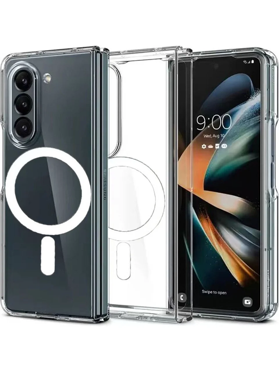 ScHitec Samsung Galaxy Z Fold 5 Magsafe Özellikli Şeffaf Kılıf