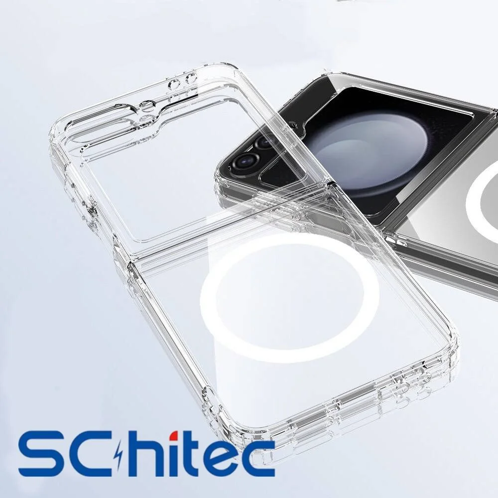 ScHitec Samsung Galaxy Z Flip 6 Magsafe Özellikli Şeffaf Kılıf