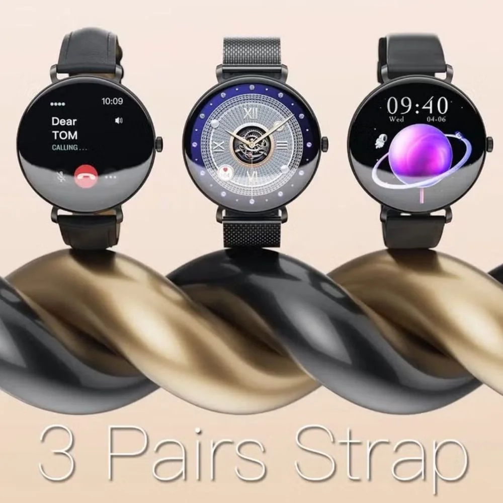 Haino Teko 18 Amoled Ekran Super Slim Tasarım WaterProof 3 Kordonlu Akıllı Saat Siyah Teko18S