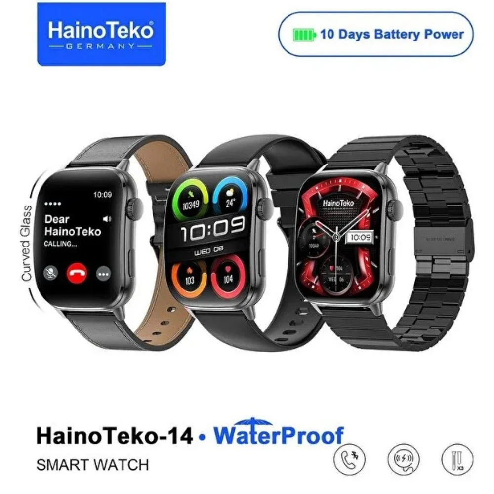 Haino Teko Watch Ultra 14 Amoled Ekran WaterProof 3 Kordonlu Akıllı Saat Siyah Teko14
