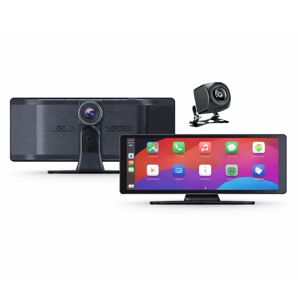 SChitec 4K Ultra Araç İçi Akıllı Ekran – Ön ve Arka Kameralı, Kablosuz CarPlay ve Android Auto Destekli (10.26”) YK3507