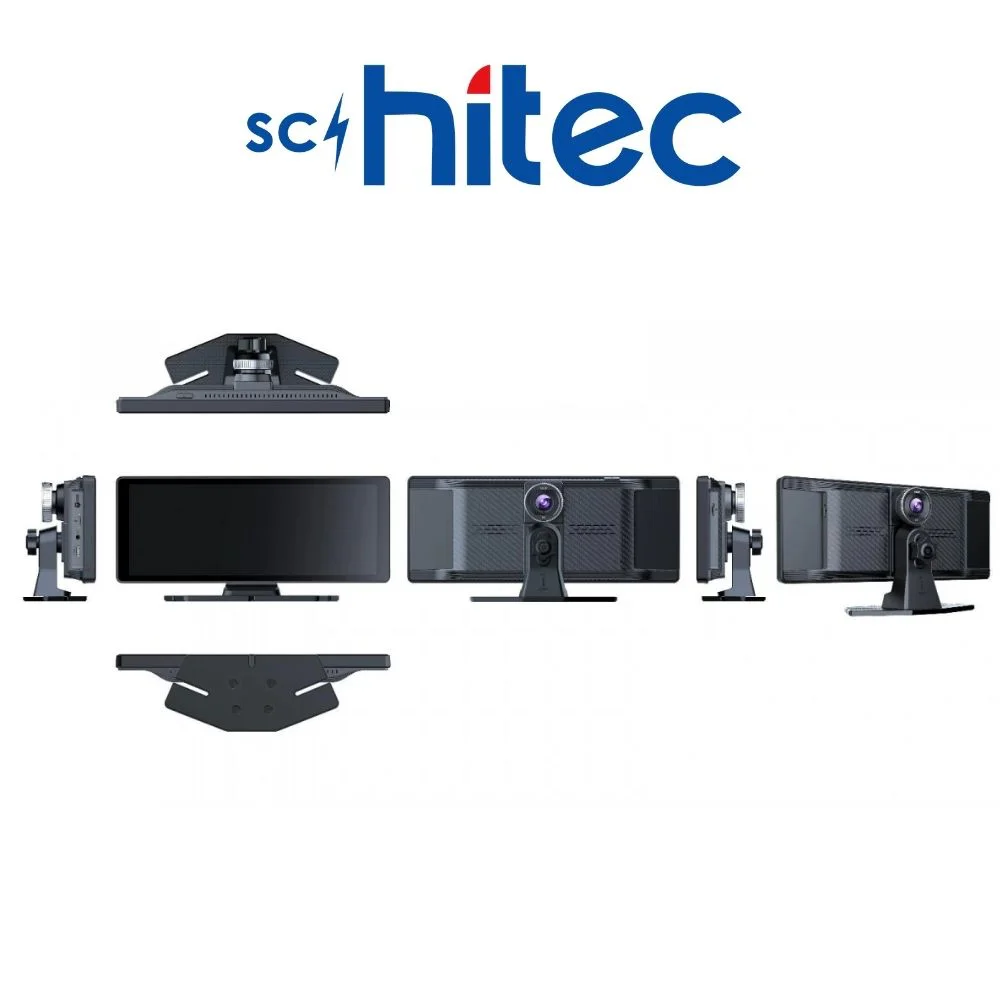 SChitec 4K Ultra Araç İçi Akıllı Ekran – Ön ve Arka Kameralı, Kablosuz CarPlay ve Android Auto Destekli (10.26”) YK3507