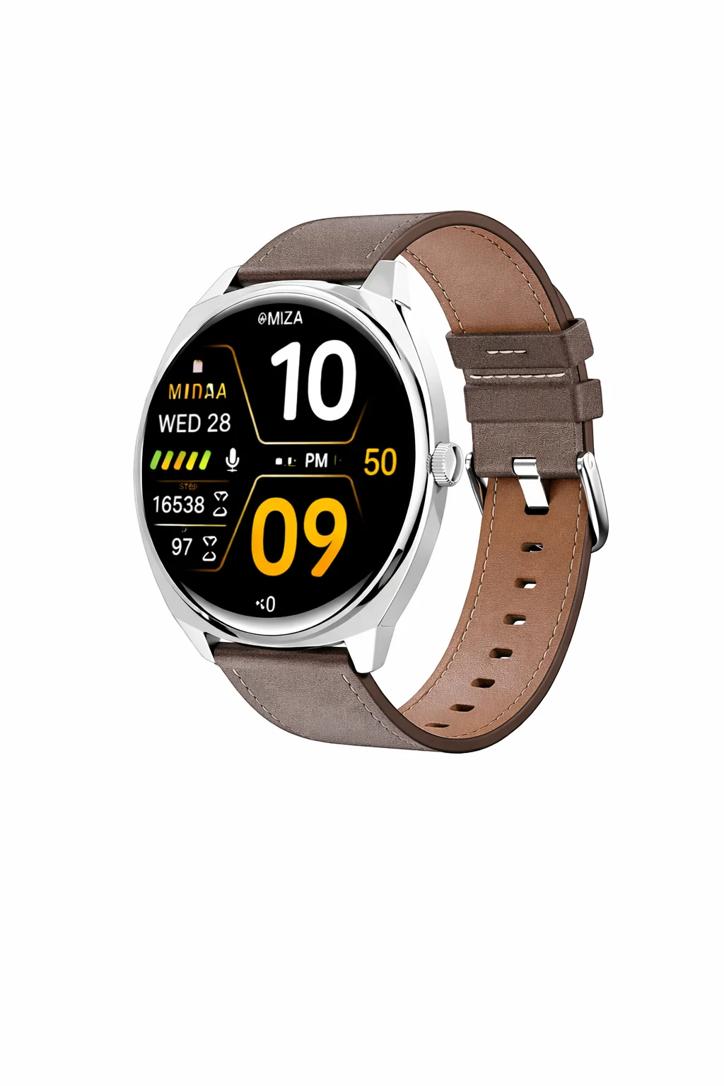 HainoTeko-16 Amoled Ekran Waterproof 3 Kordonlu Akıllı Saat Gümüş Premium Set