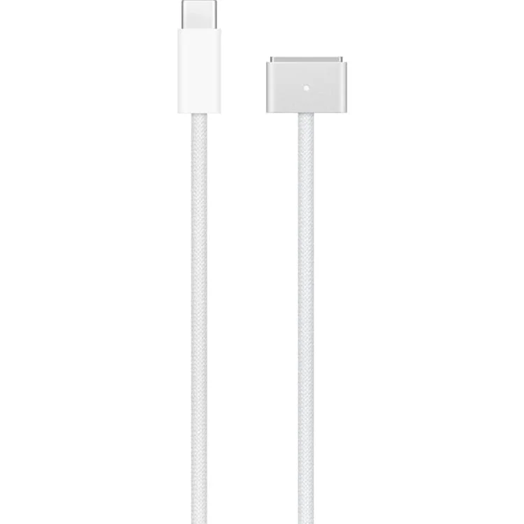 SChitec USB-C MagSafe 3 Şarj Kablos Örgülü 2 Metre MacBook Air Pro Uyumlu Gümüş