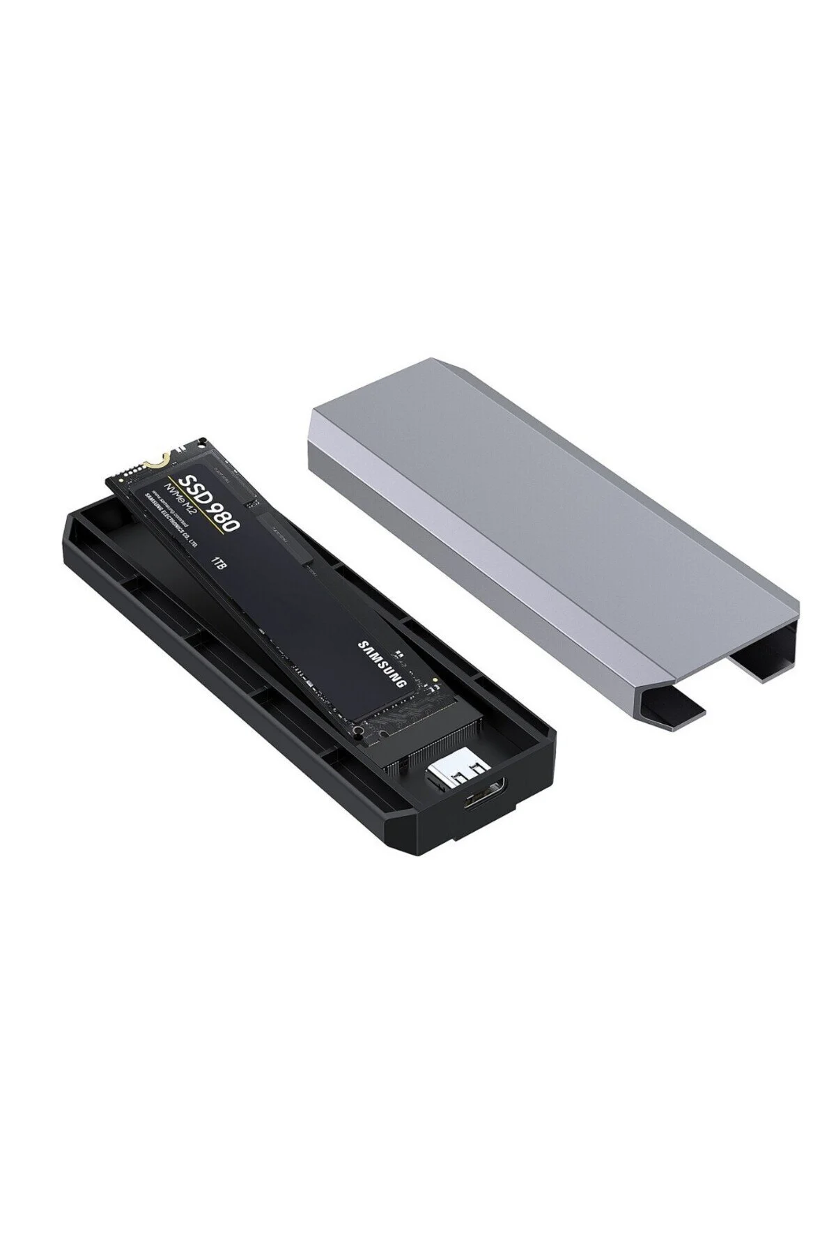 SChitec M2 SSD Nvme Muhafaza M.2 - USB 3.1 SSD Kutusu Kasa M.2 Pcıe Nvme M Anahtar 2230/2242/2260/2280 Dönüştürücü Adaptör ZR965