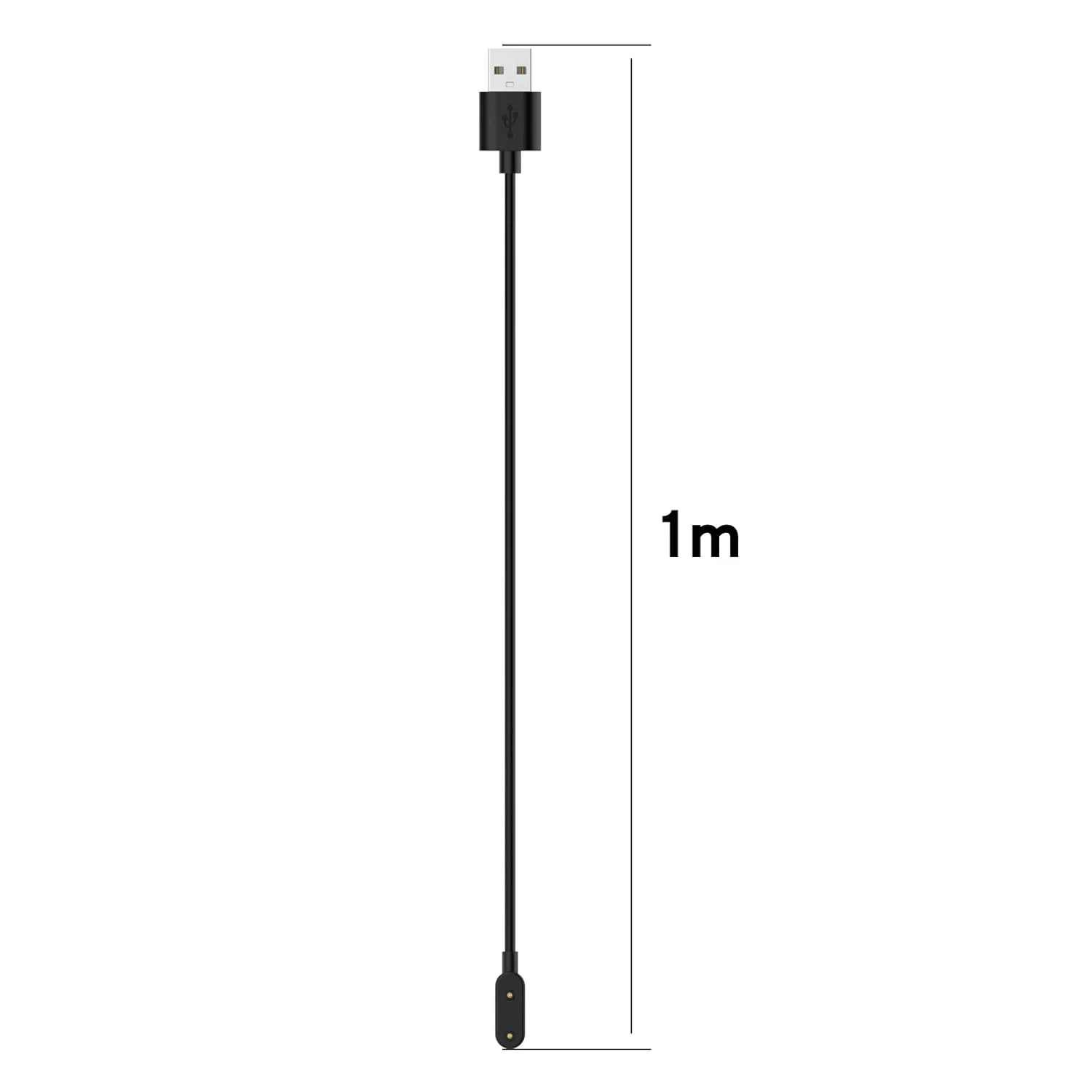 SChitec Huawei Honor Band 6 Uyumlu Manyetik Usb Şarj Kablosu 1 Metre Siyah