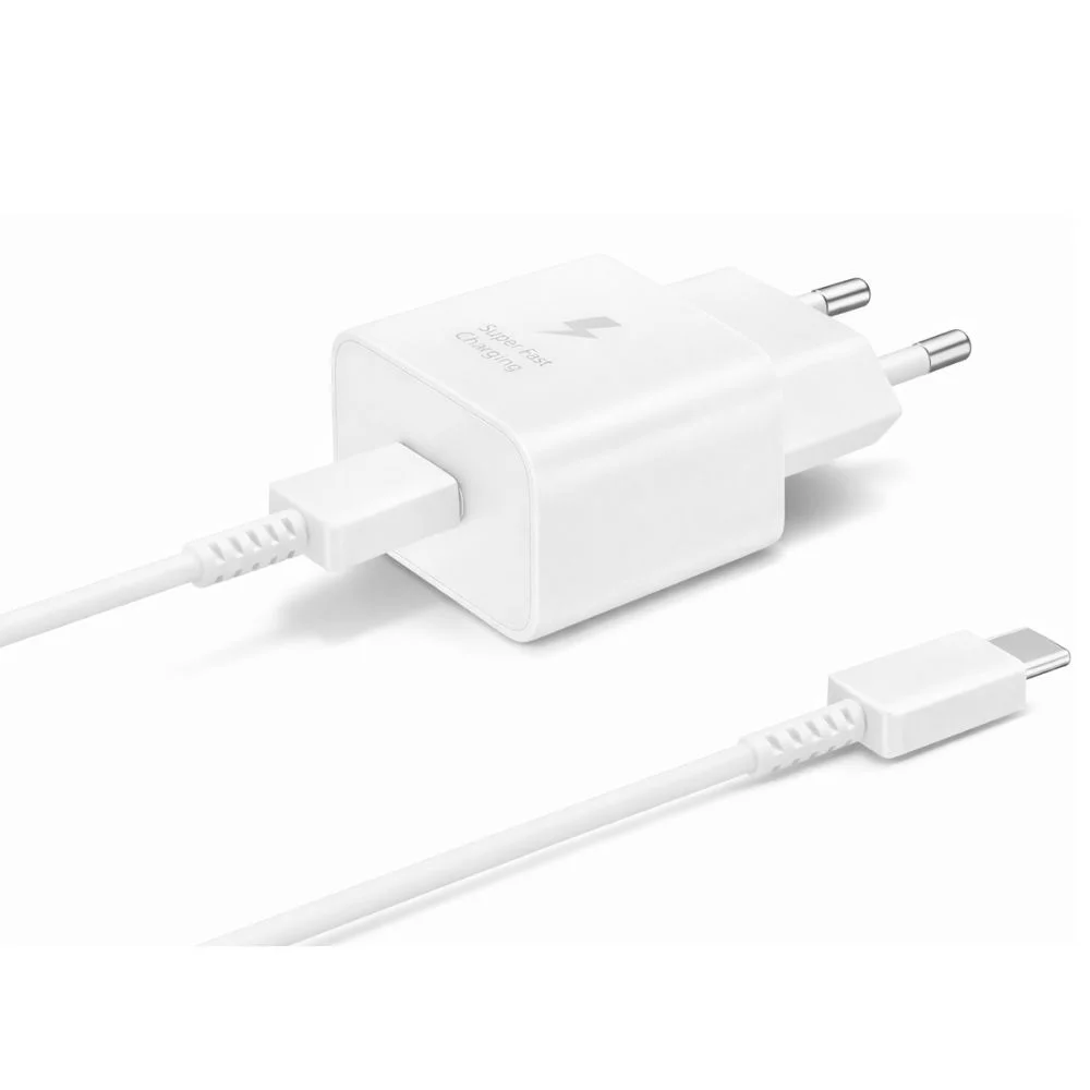 SChitec 25W Type-C Çıkışlı Hızlı Şarj Aleti Type-C to Type-C Kablolu Set Beyaz SC005