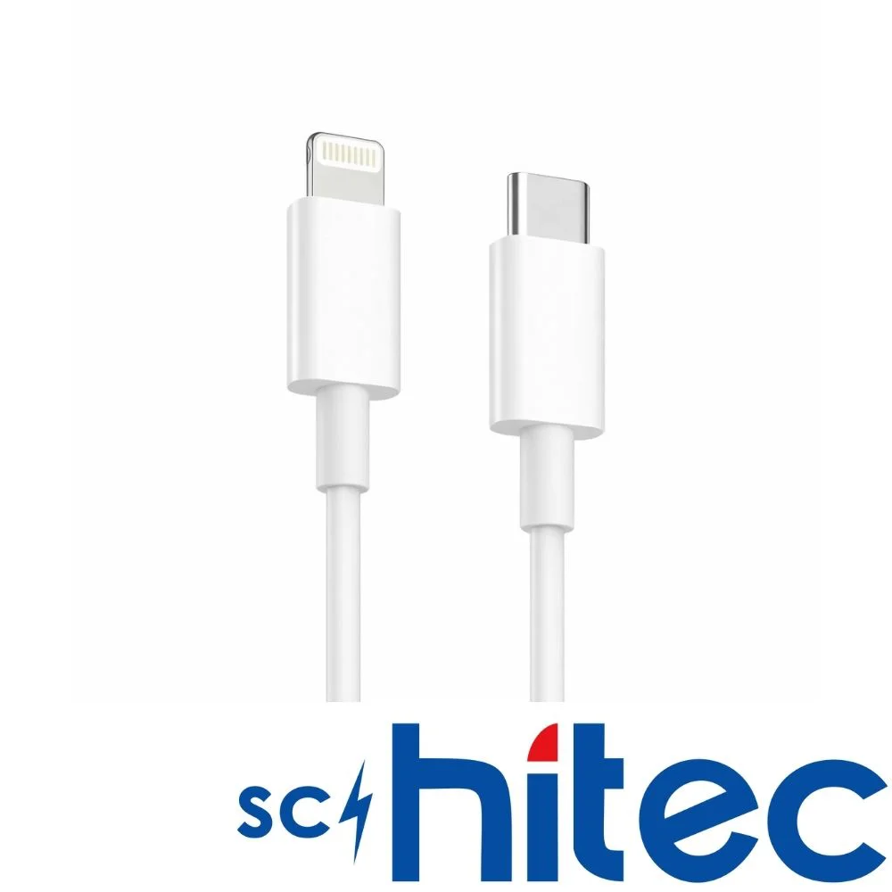 SChitec 60W Type-C to Lightning Data ve Hızlı Şarj Kablosu Telefon, İpad Uyumlu Beyaz SK003