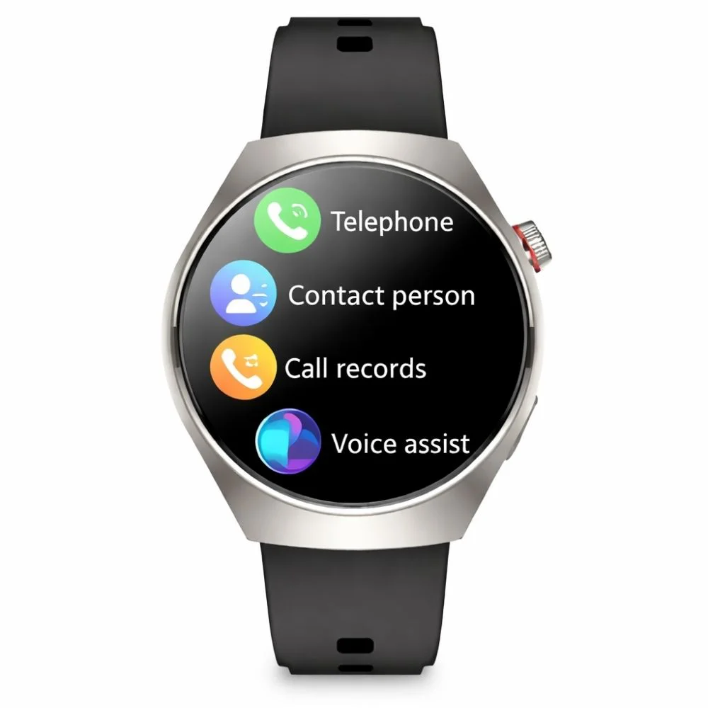 HainoTeko 32 Akıllı Saat AMOLED Ekran Bluetooth Sesli Görüşme, Su geçirmez, 15 Gün Batarya, Metal Kasa, Çoklu Spor & Sağlık Takibi Gümüş