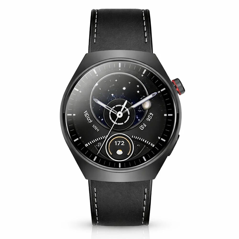 HainoTeko 32 Akıllı Saat AMOLED Ekran Bluetooth Sesli Görüşme, Su geçirmez, 15 Gün Batarya, Metal Kasa, Çoklu Spor & Sağlık Takibi Siyah