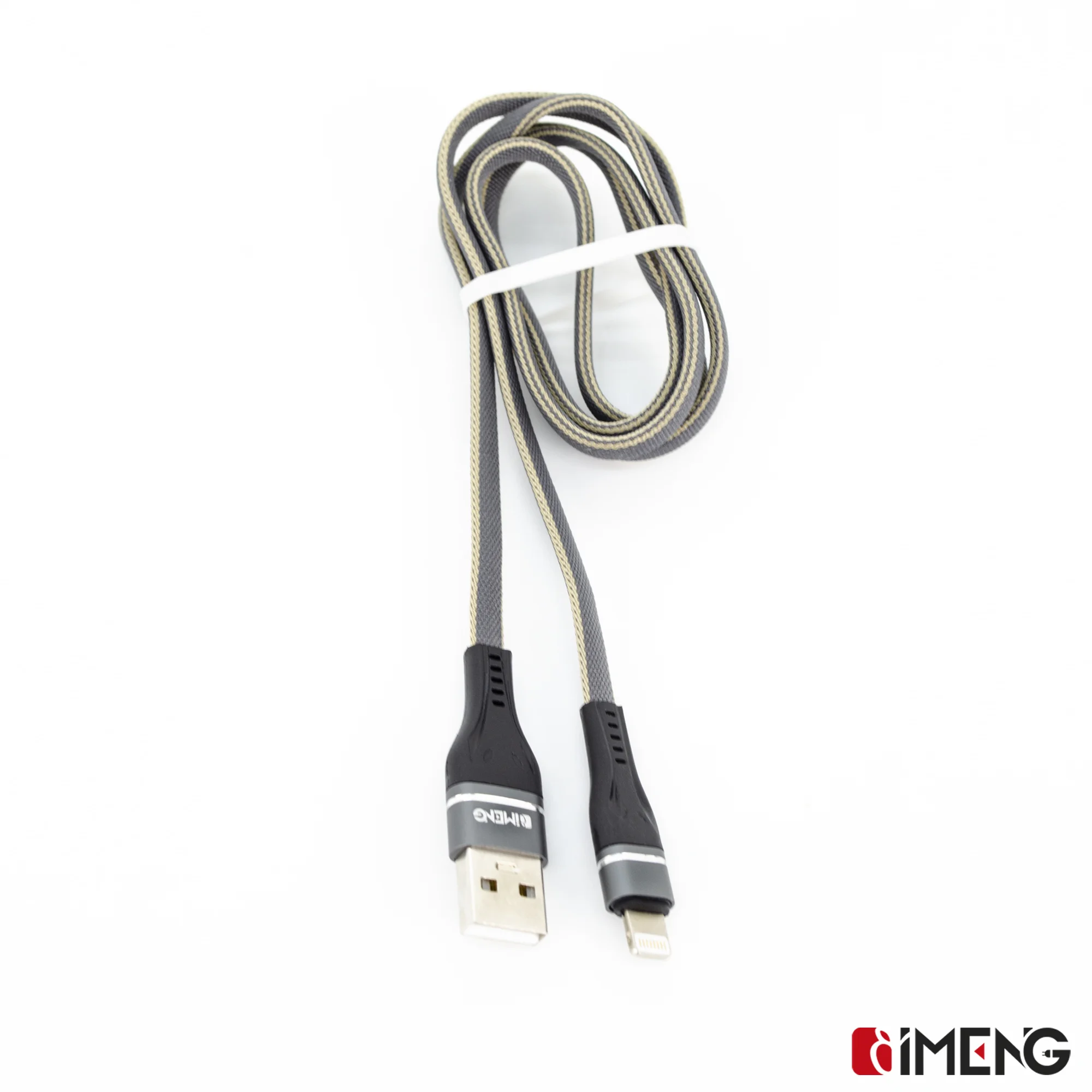 İmeng 3.1A UsbA to Lightning Örgülü Data ve Hızlı Şarj Kablosu ML108 Gri