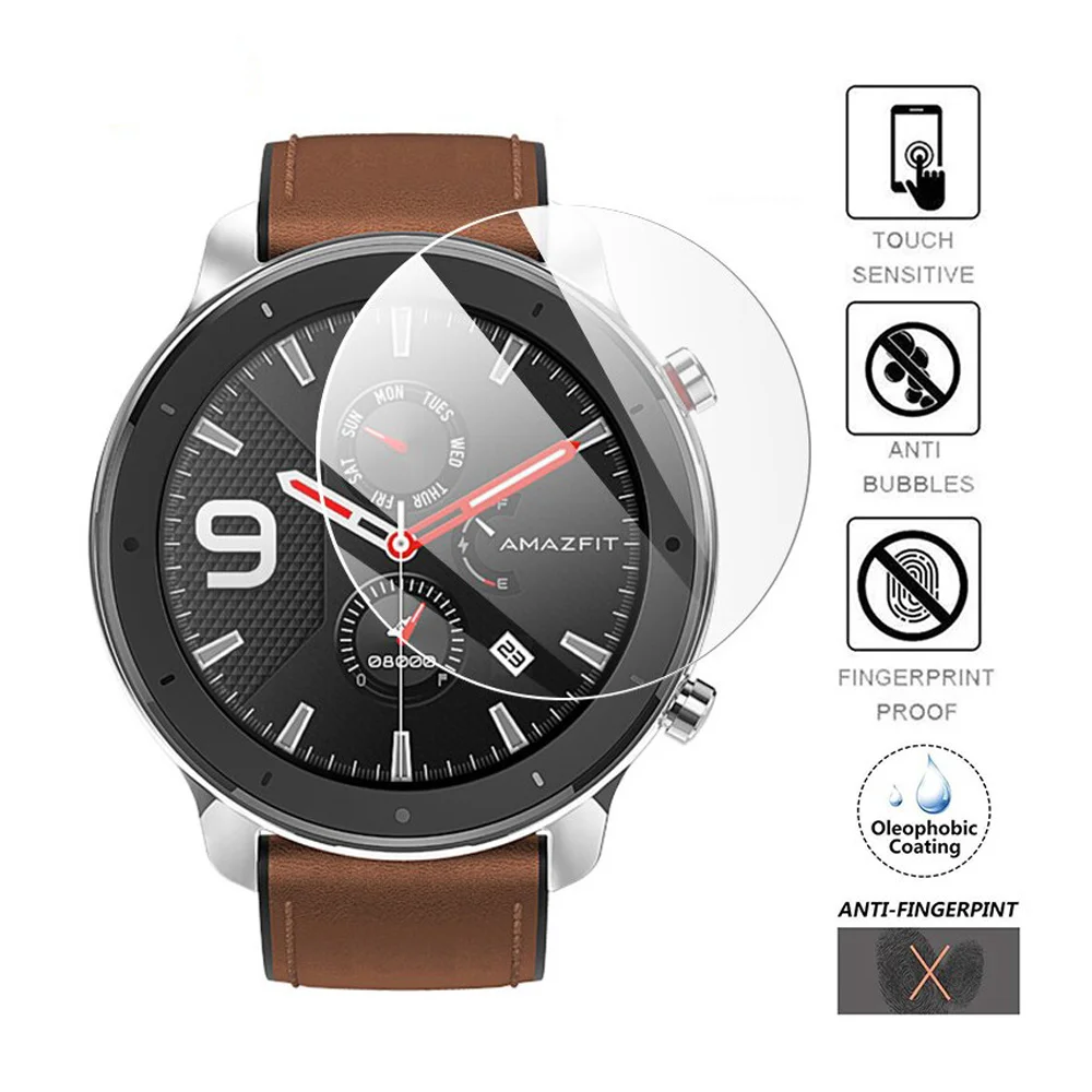 Amazfit GTR 47mm Ön Darbe Emici Ekran Koruyucu Nano Cam (4 Adet)