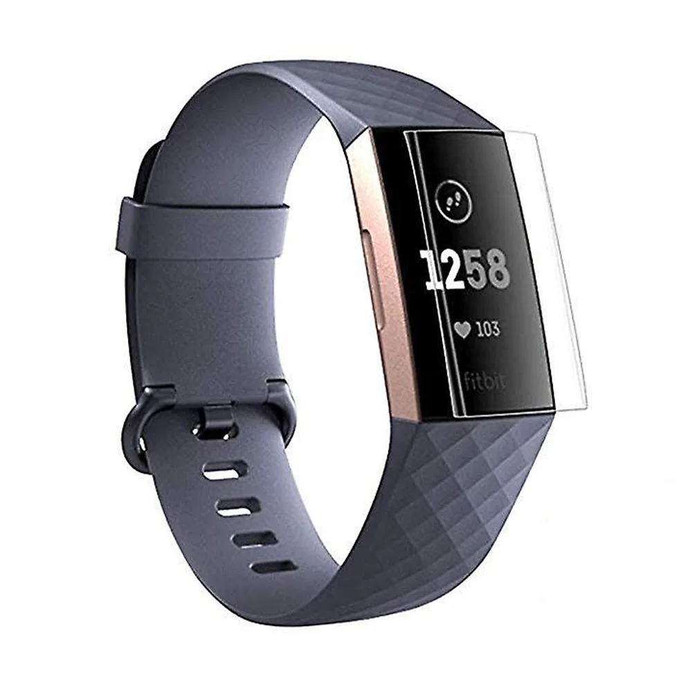 Fitbit Charge 3 Ön Darbe Emici Ekran Koruyucu Nano Cam (4 Adet)