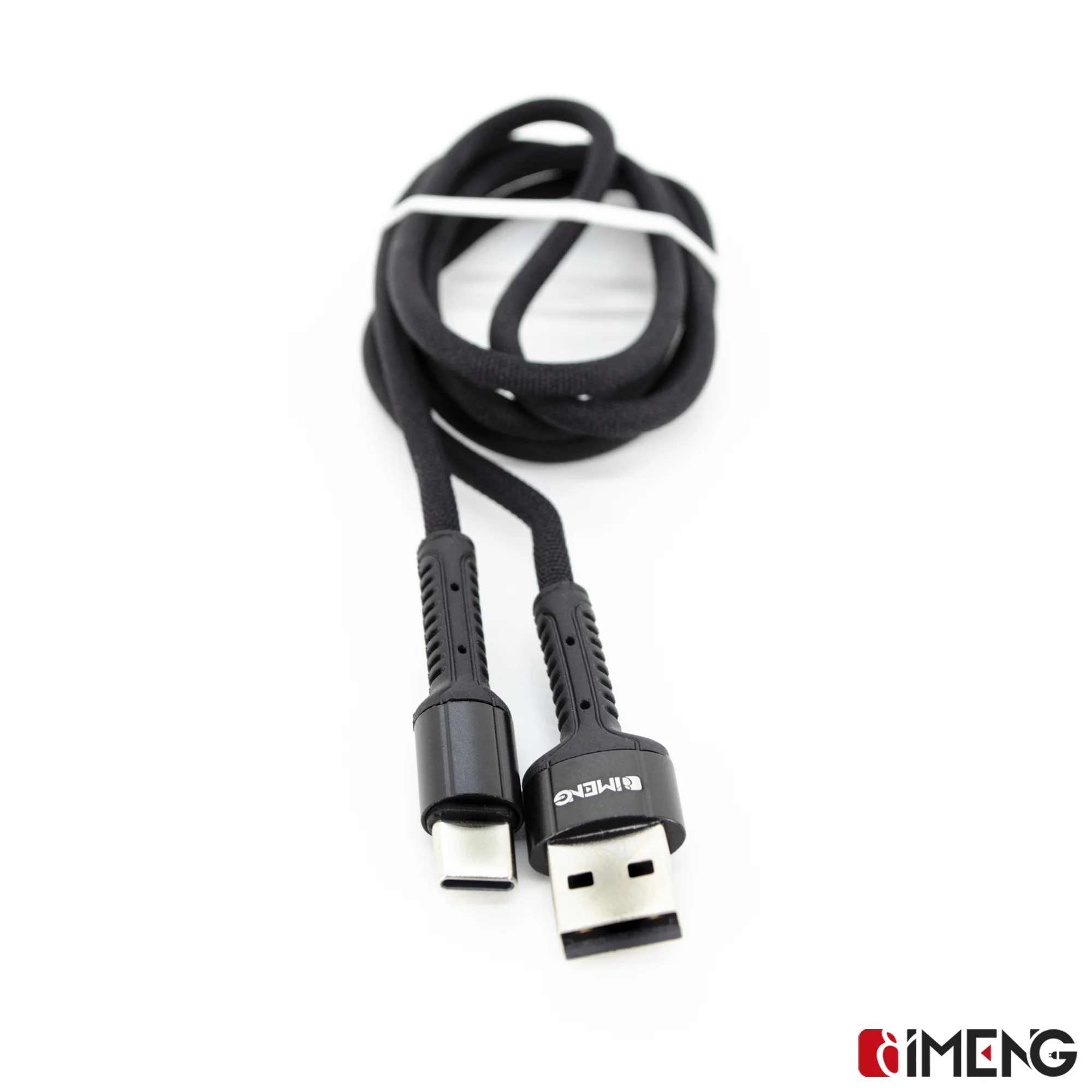 İmeng 3A UsbA to Type-C Pro Braided Örgülü Data ve Hızlı Şarj Kablosu Siyah
