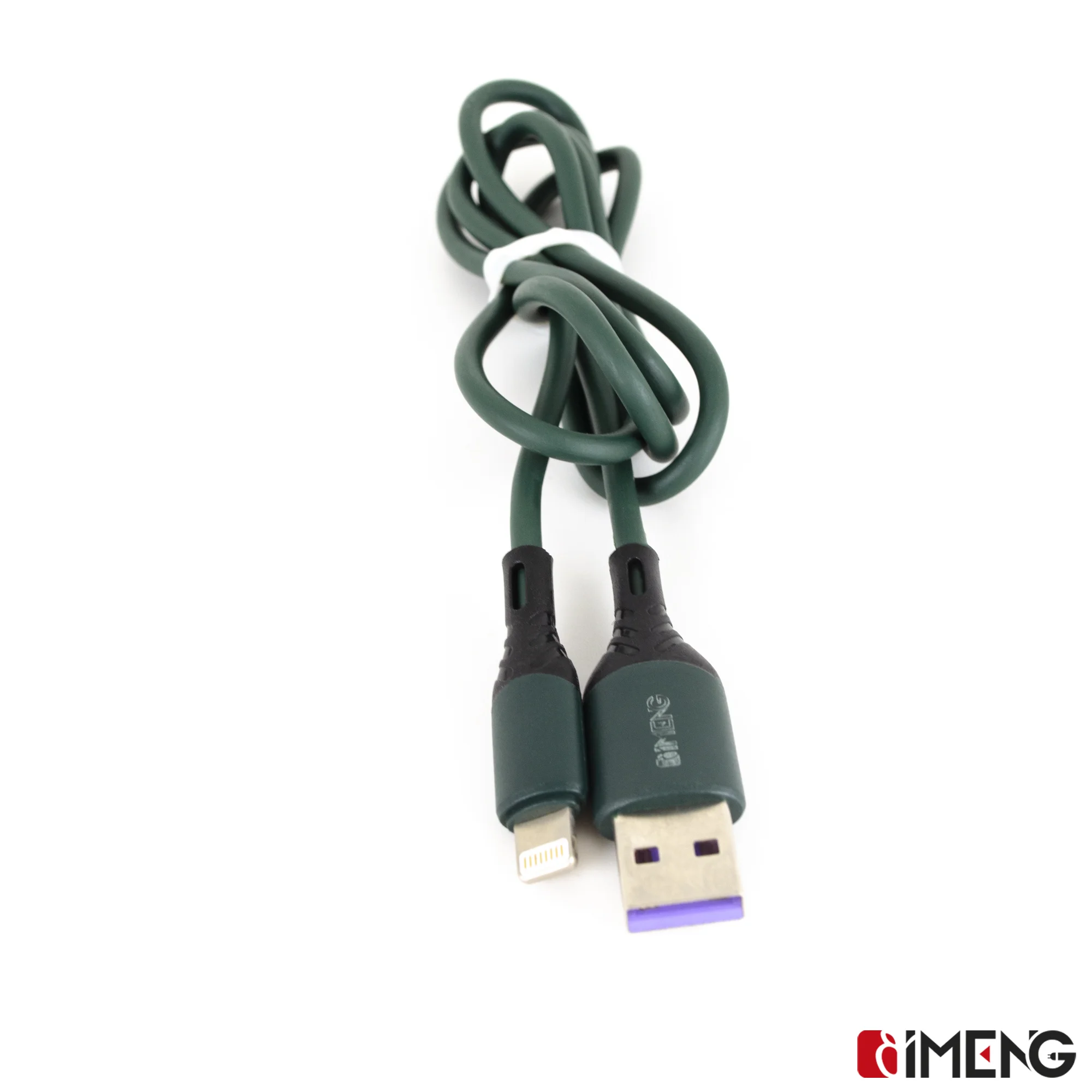 İmeng 6A 100W UsbA to Lightning Data ve Hızlı Şarj Kablosu ML60 Yeşil