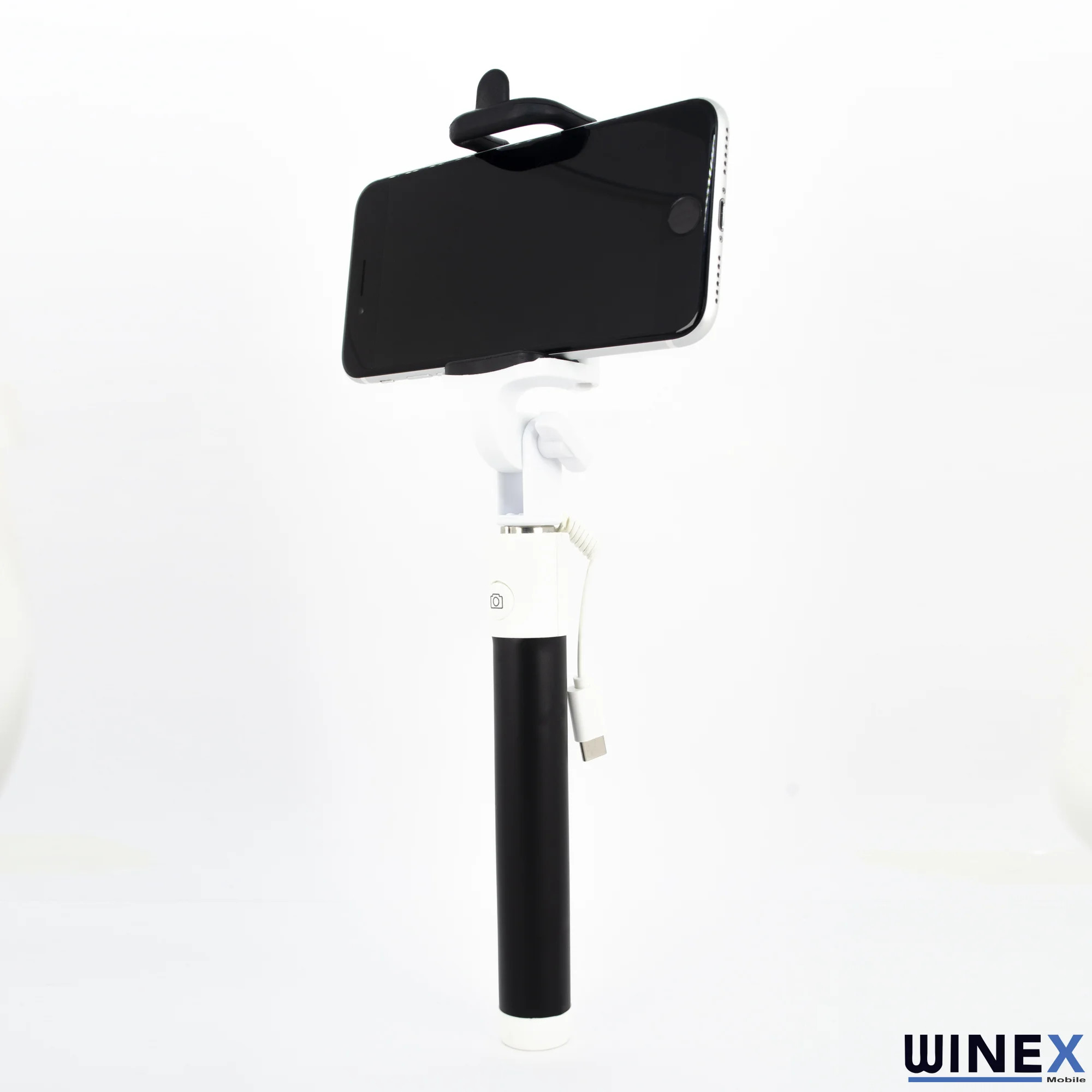 Winex SR342 Katlanabilir Type-C Girişli Selfie Stick Çubuğu Siyah