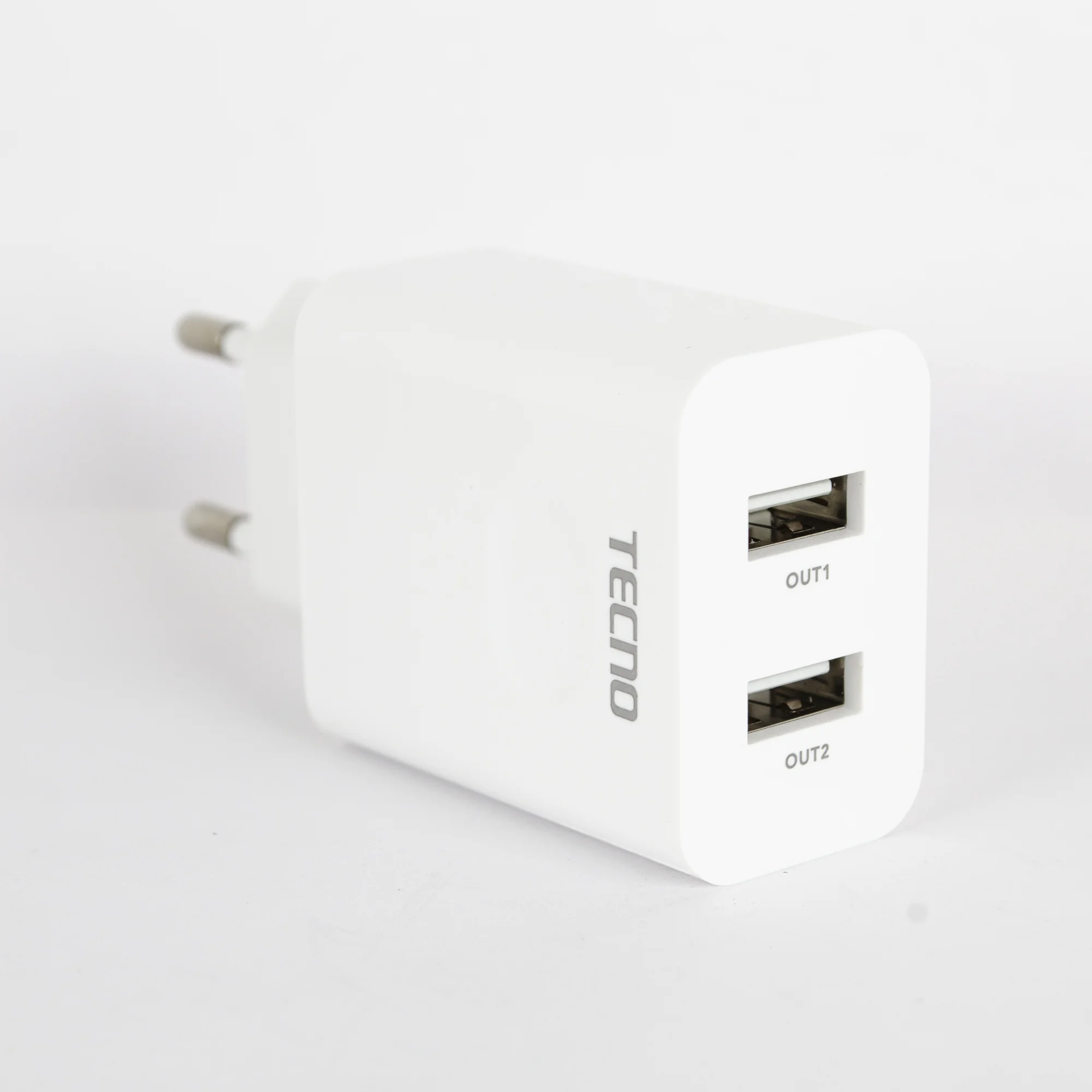 Tecno Çift UsbA Çıkışlı Şarj Aleti Type-C ve Micro Data Kablolu TCW-E01D Beyaz