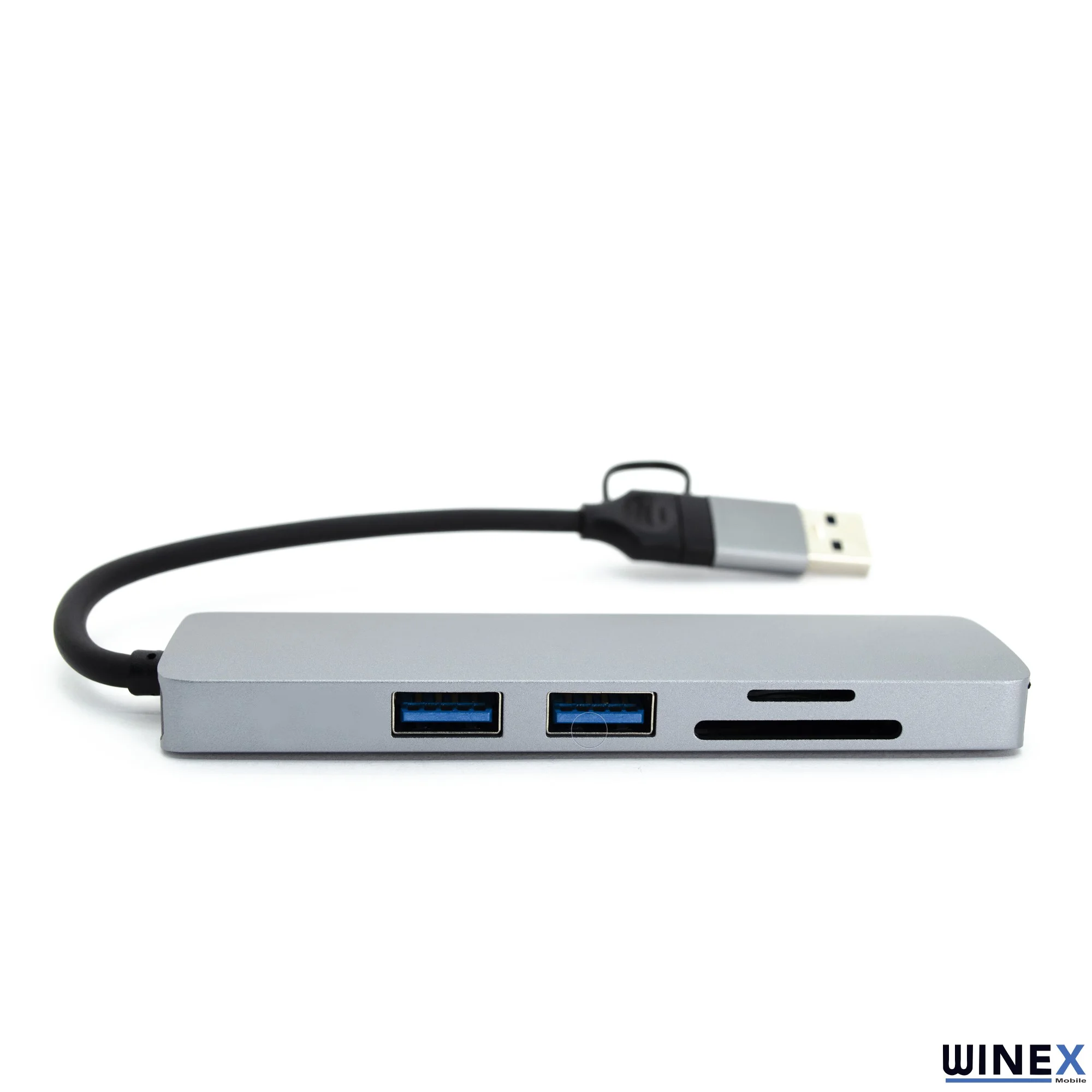 Winex 5in1 UsbA ve Type-C to 3x USB3.0, TF, SD, Type-C Çoklayıcı Hub Adaptör HC13FL