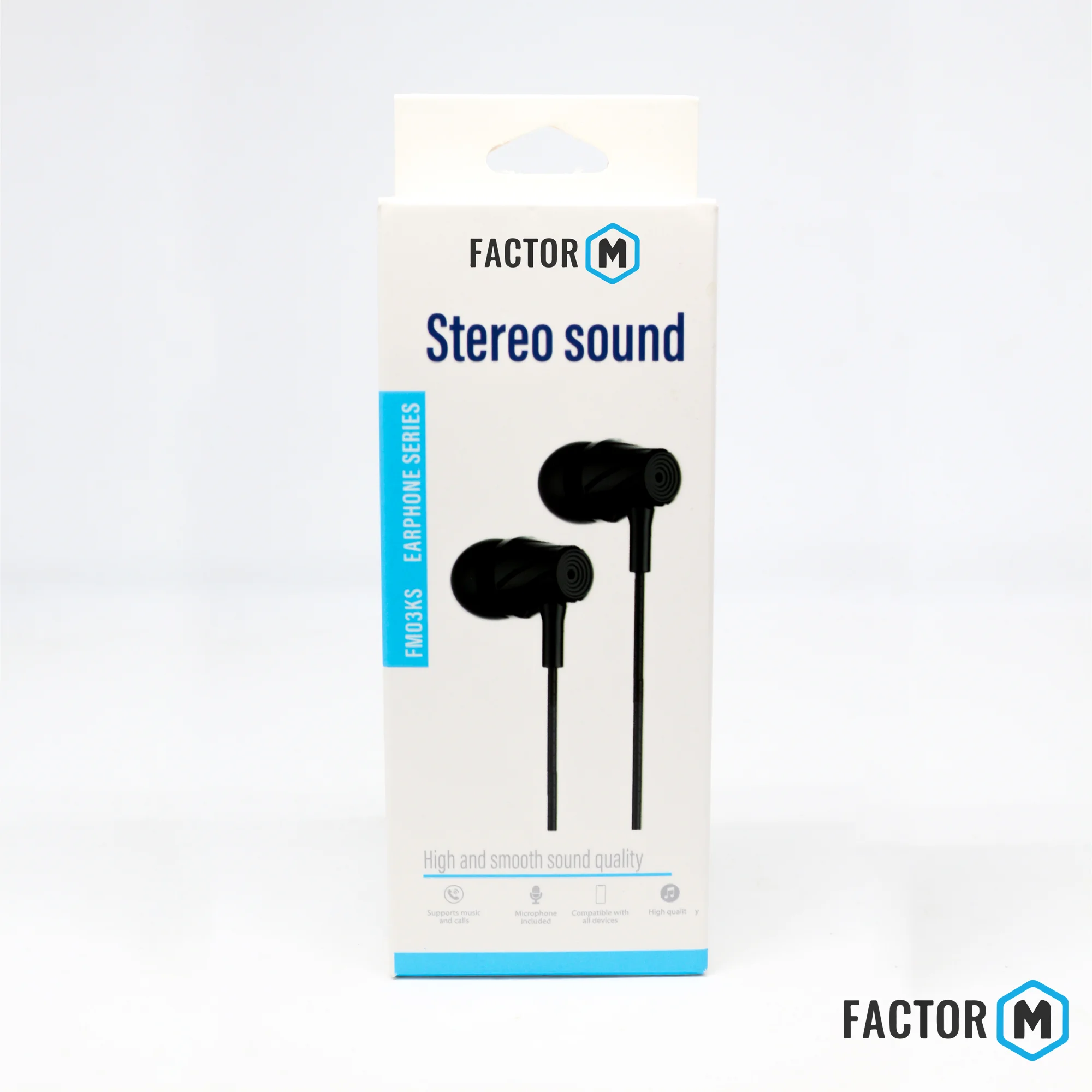 Factor M FM­03 Kulakiçi Mikrofonlu Kablolu Kulaklık Siyah (FM­FM03KS)