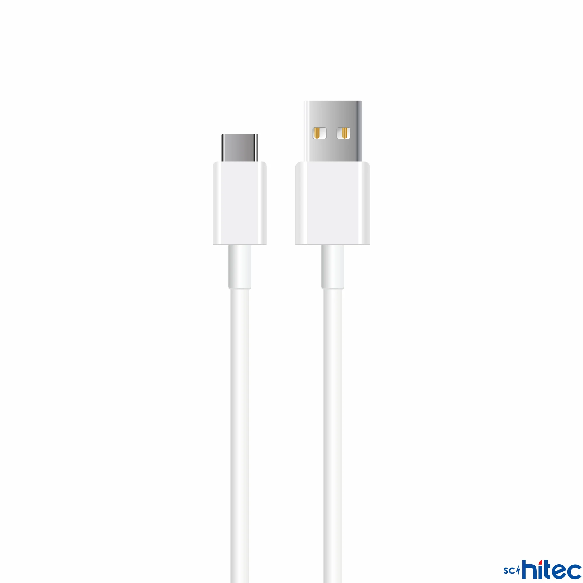 ScHitec X73 UsbA to Type-C 3A 60W 2Metre Data ve Hızlı Şarj Kablosu Beyaz