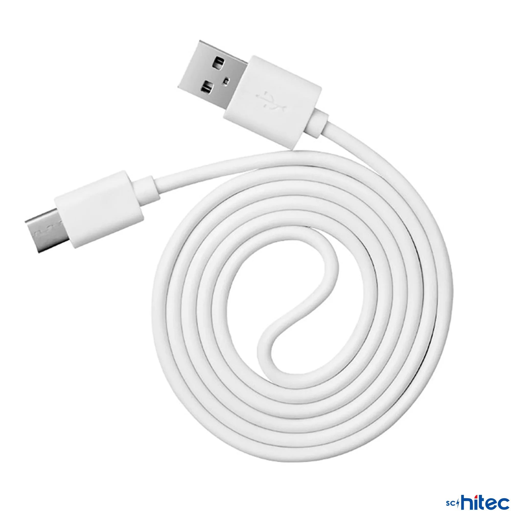 ScHitec X73 UsbA to Type-C 3A 60W 2Metre Data ve Hızlı Şarj Kablosu Beyaz