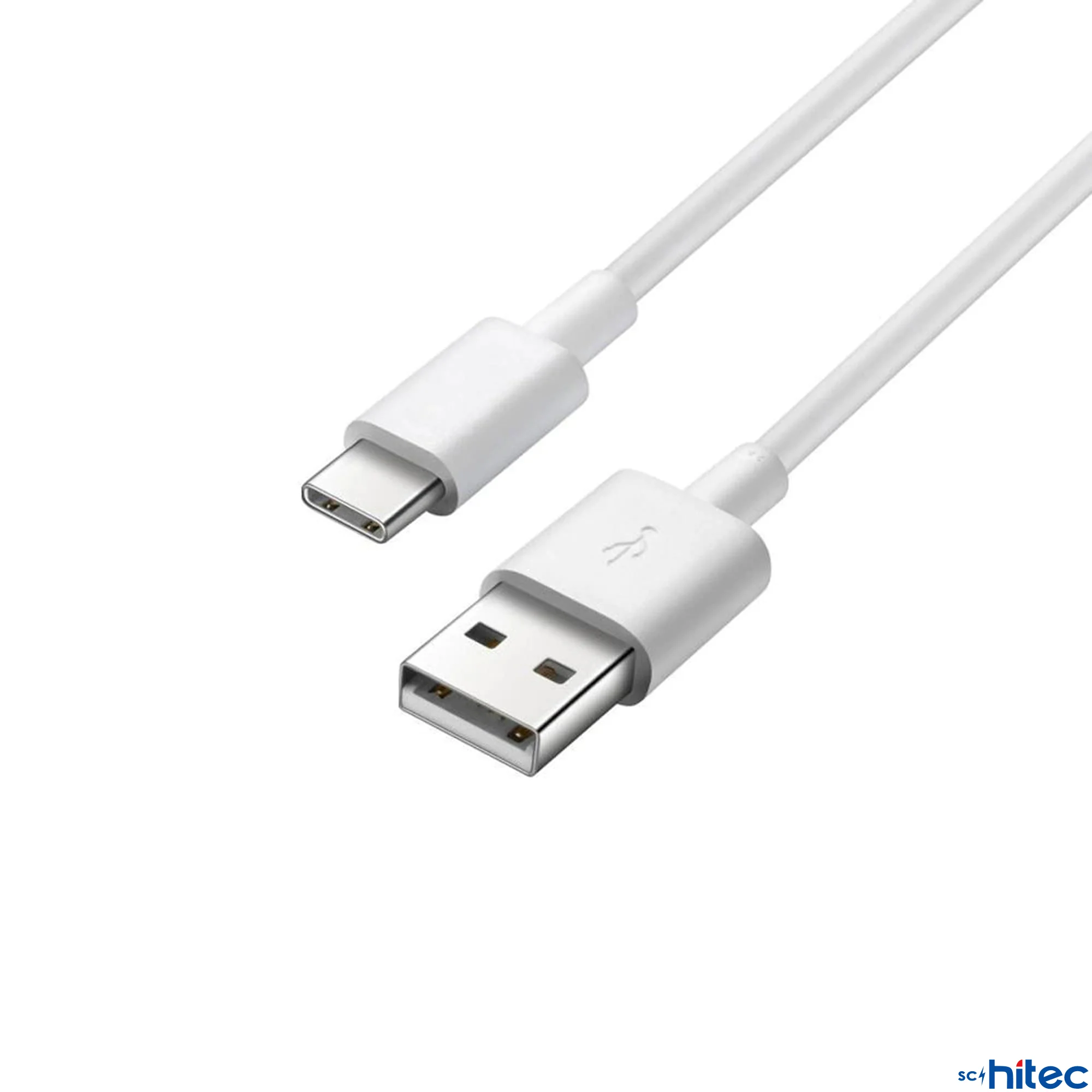 ScHitec X73 UsbA to Type-C 3A 60W 2Metre Data ve Hızlı Şarj Kablosu Beyaz