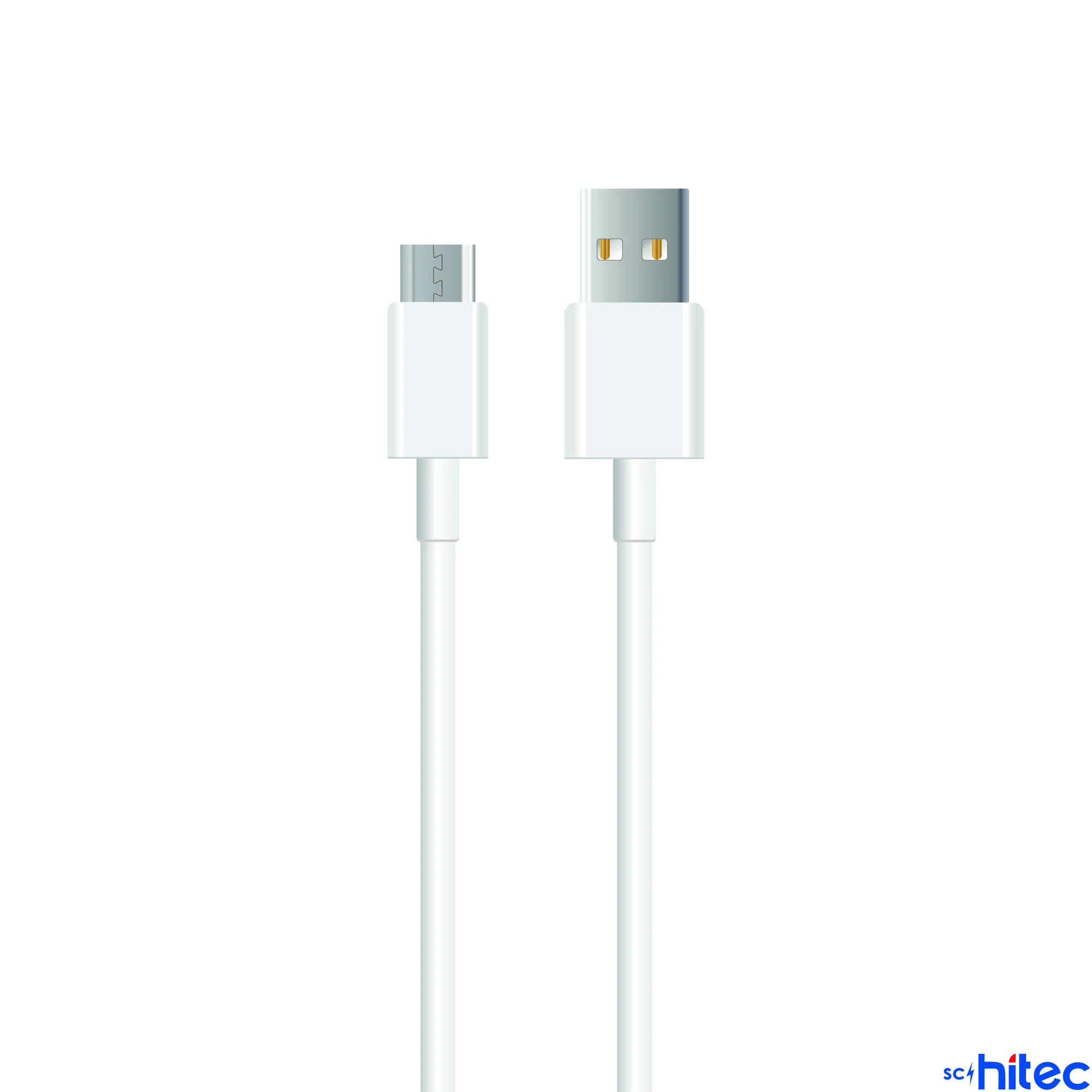 ScHitec X72 UsbA to Micro 3A 45W 2Metre Data ve Hızlı Şarj Kablosu Beyaz