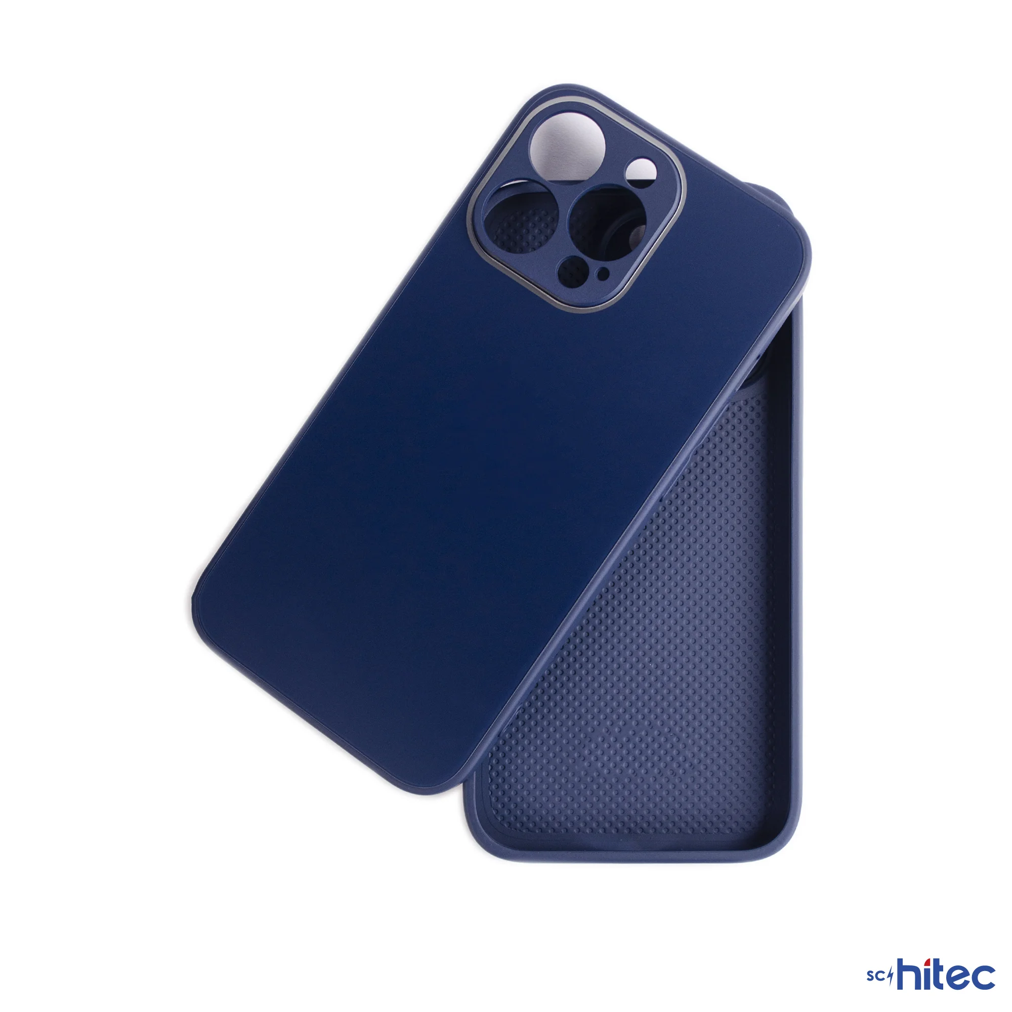 ScHitec Deluxe İphone 14 Pro Mat Kılıf Lacivert