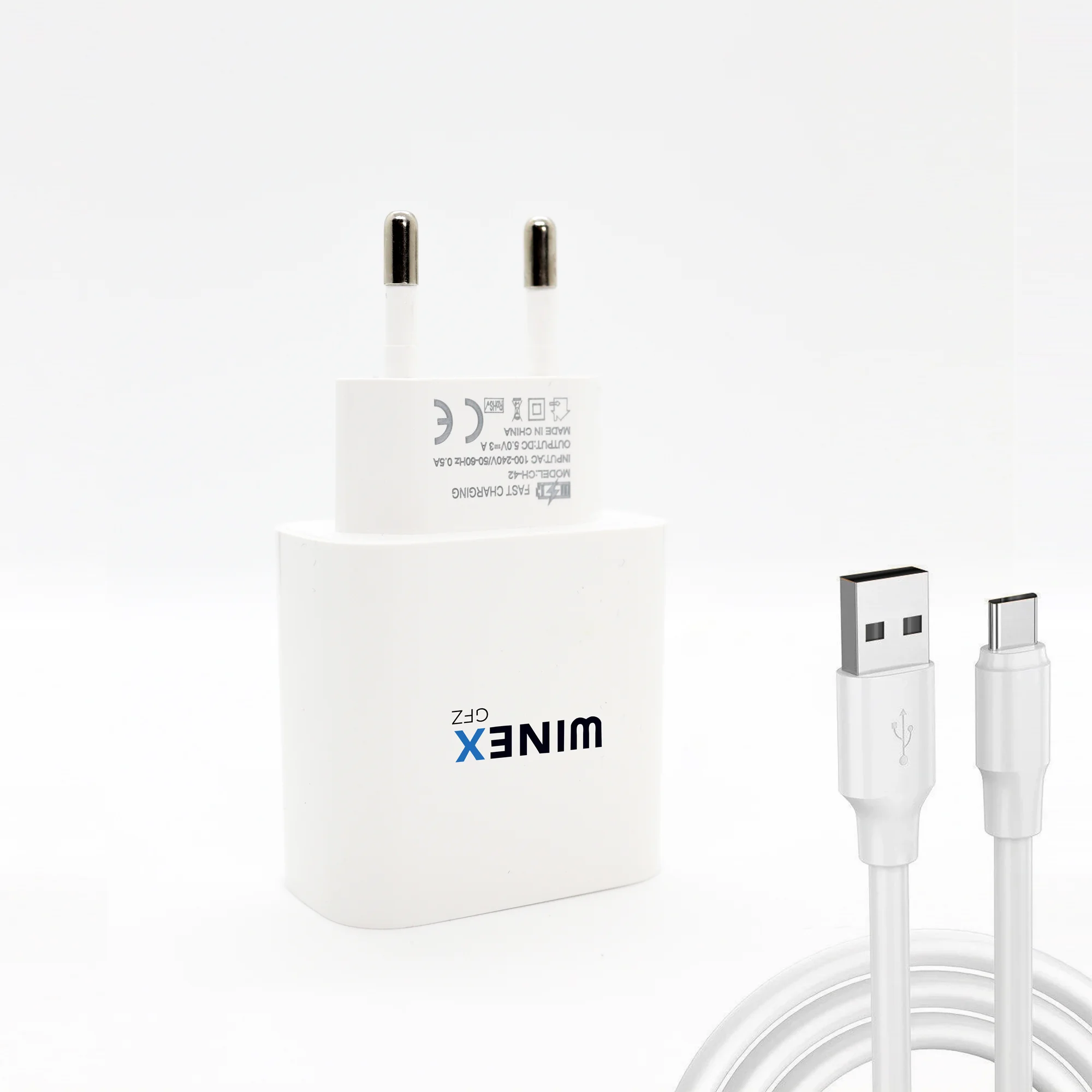 Winex UsbA to Type-C 18W Quick Charger 3.0 Ultra Hızlı Kablolu Ev Tipi Şarj Aleti