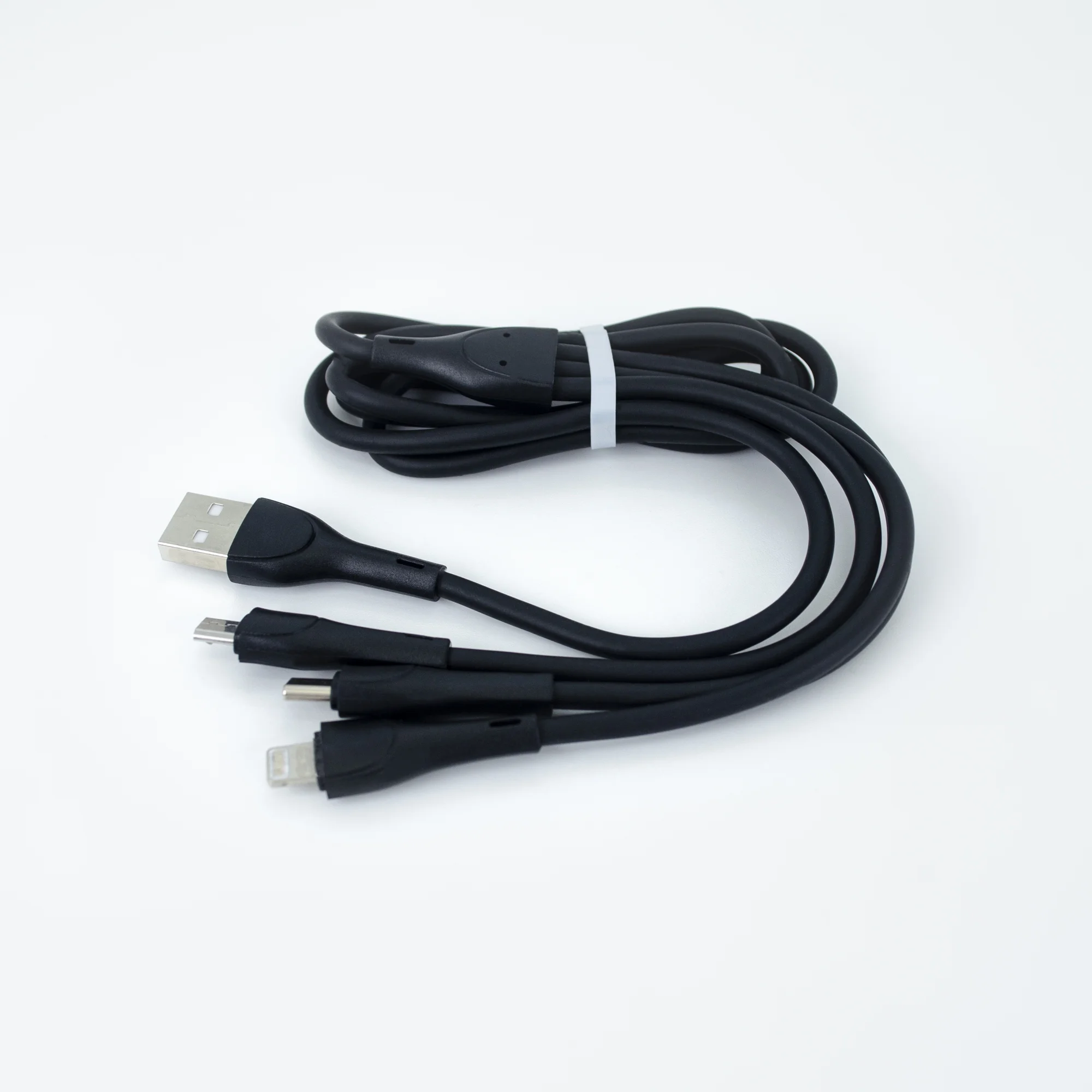 Winex CA107 Gfz 3in1 Micro, Lightning, Type-C Çıkışlı Data ve Şarj Kablosu 3.4A Siyah