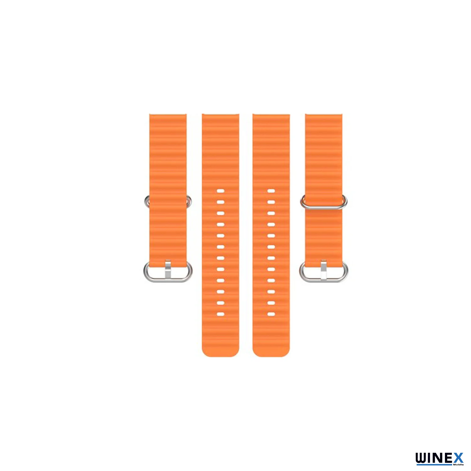 Winex 42-44mm Yeni Nesil Apple Uyumlu Akıllı Saat Kordonu Turuncu