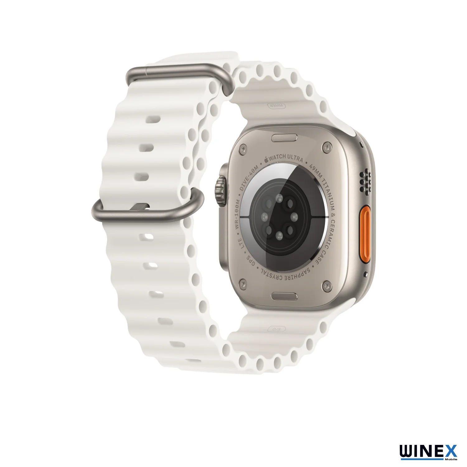 Winex 42-49mm Yeni Nesil Apple Uyumlu Akıllı Saat Kordonu Silikon Beyaz