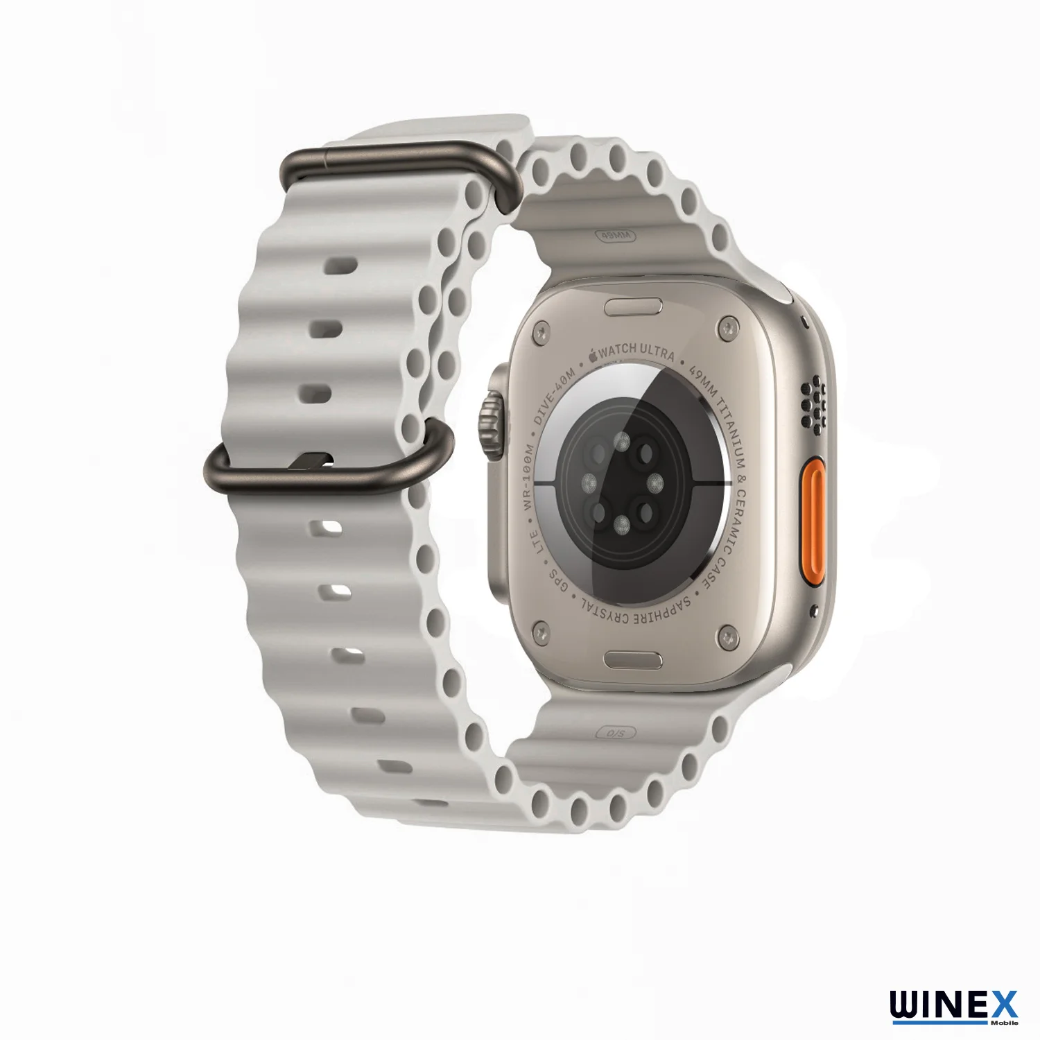 Winex 42-49mm Yeni Nesil Apple Uyumlu Akıllı Saat Kordonu Silikon Gri